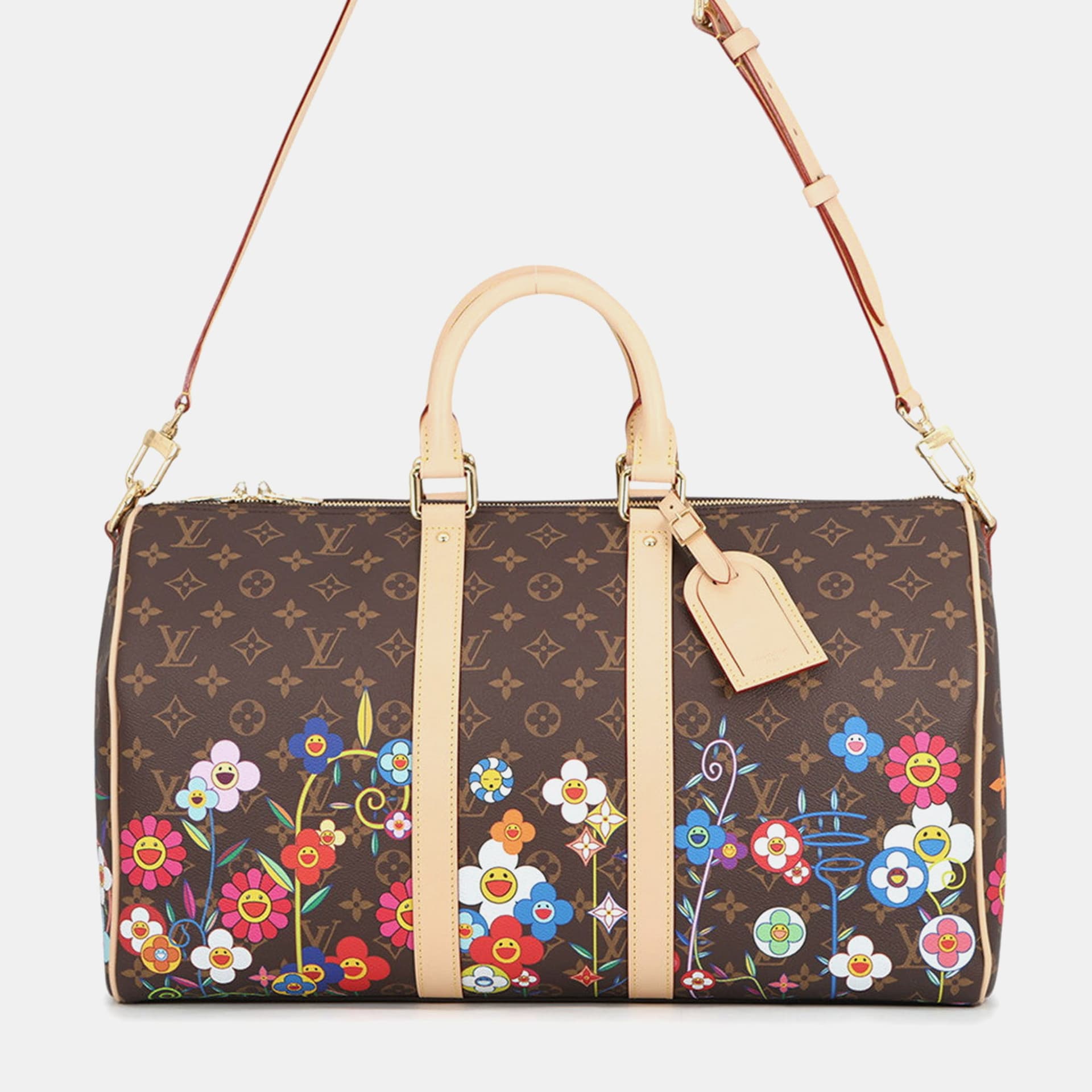Louis Vuitton Keepall Bandouliere 45 Brown Monogram Canvas Duffle Bag