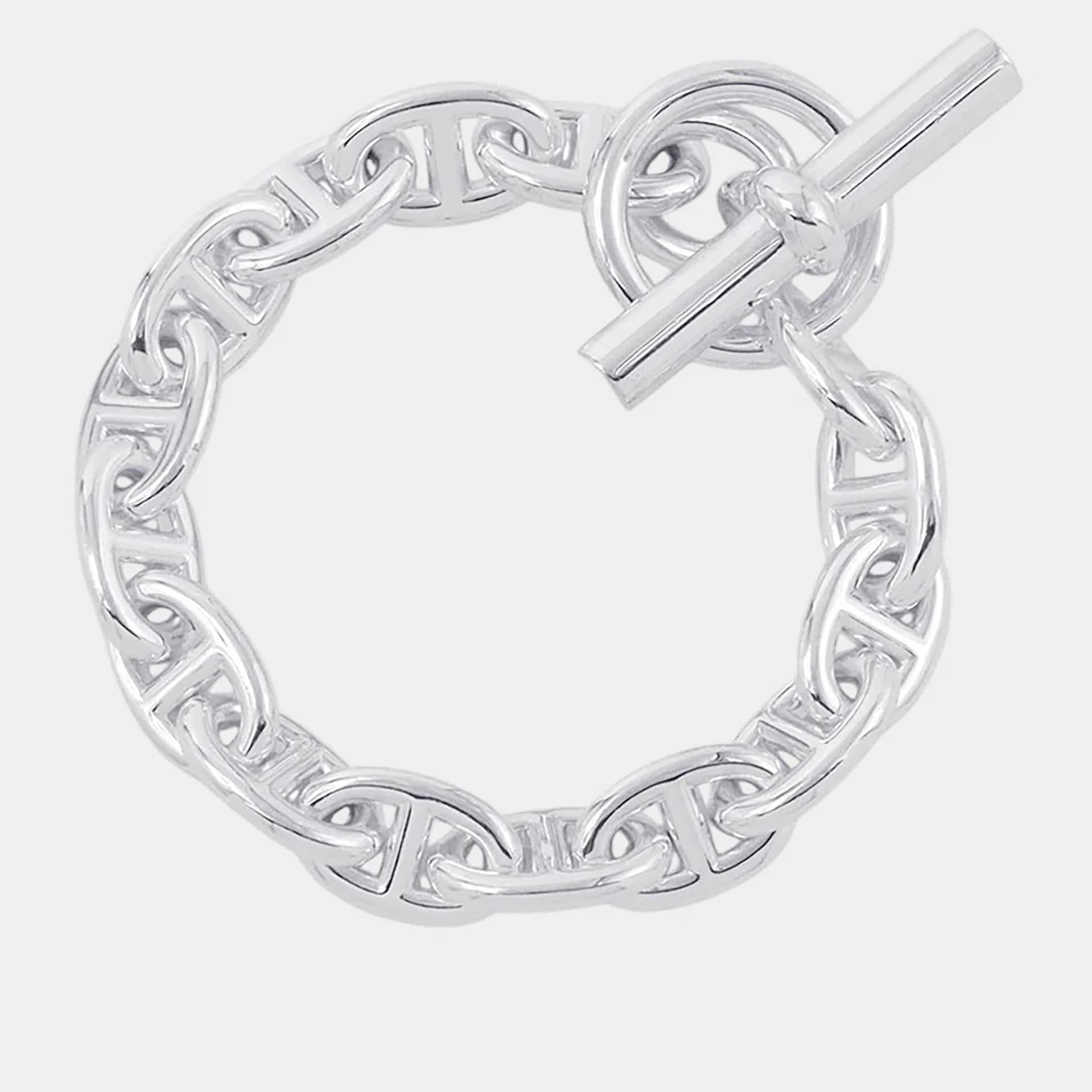 Hermes Chaine d'Ancre 925 Sterling Silver Bracelet PM