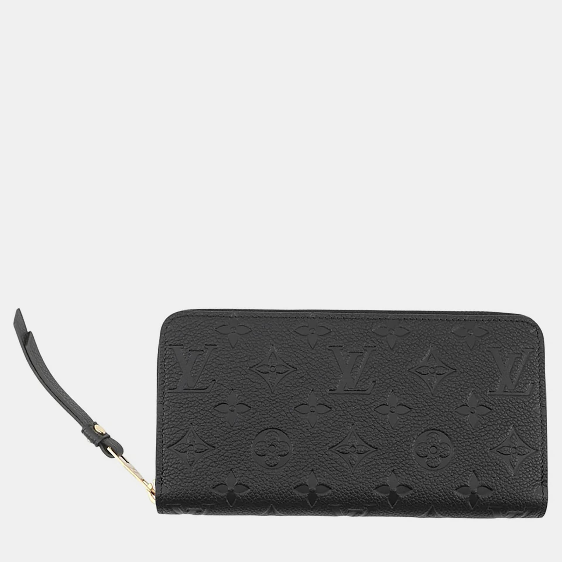 Louis Vuitton Zippy Noir Monogram Empreinte Leather Wallet Bag