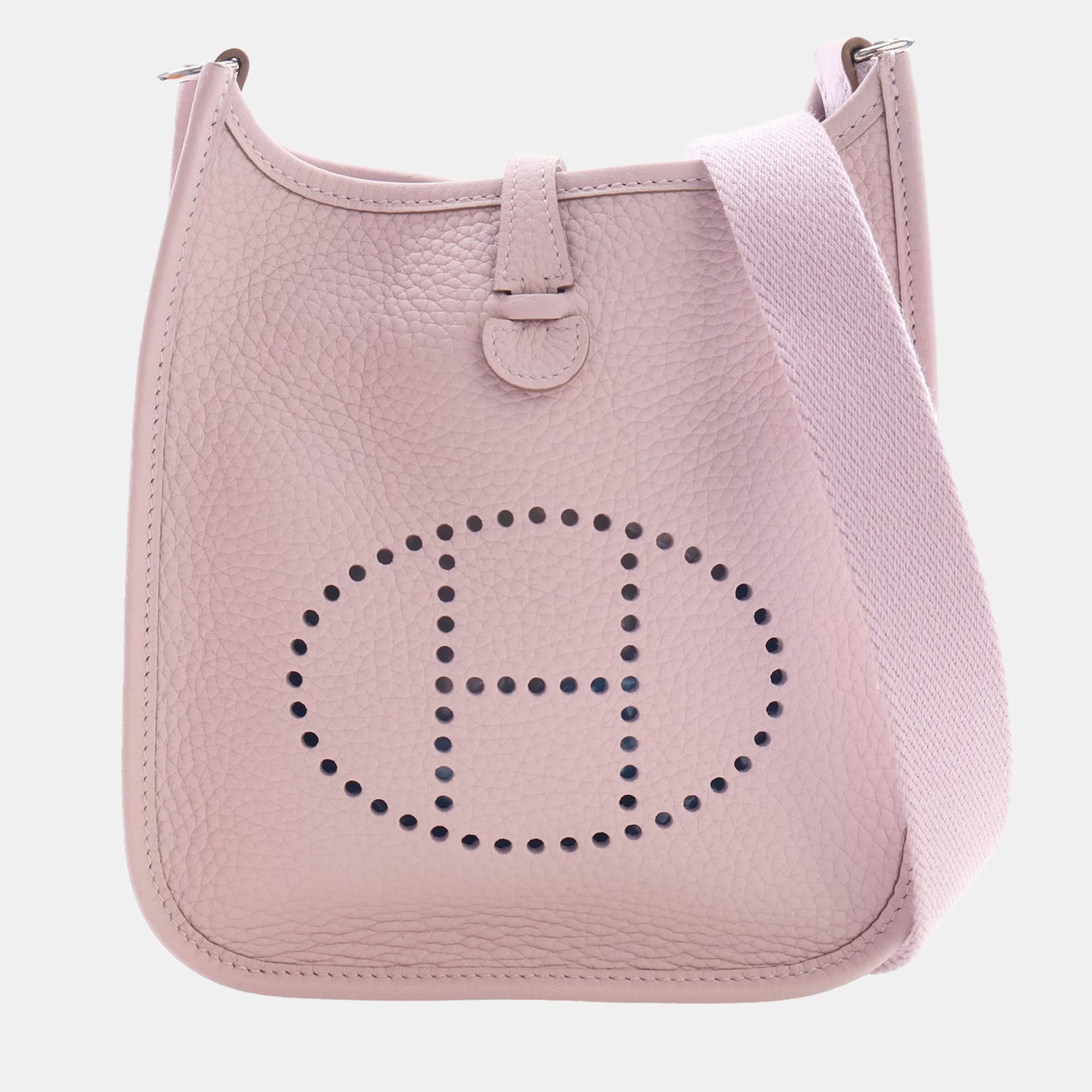 Hermes Evelyne 16 Mauve Pale Clemence Calfskin Leather Crossbody Bag