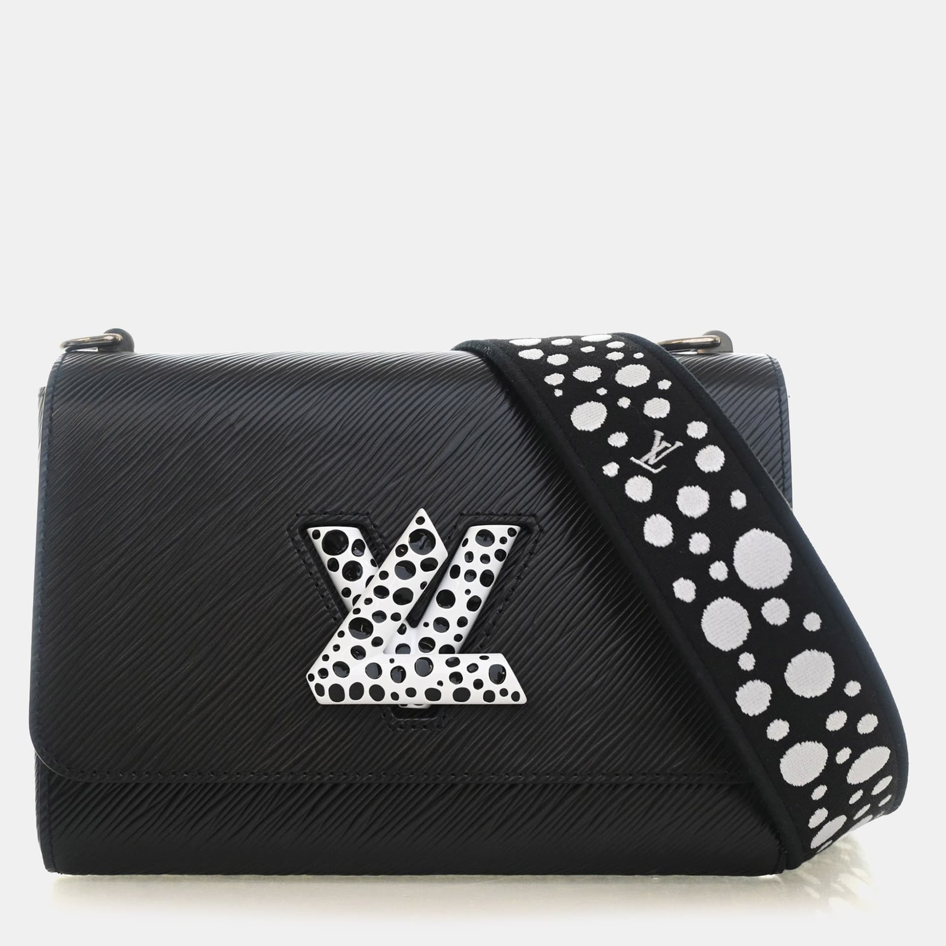 Louis Vuitton Yayoi Kusama Twist MM Black Epi Leather Shoulder Bag