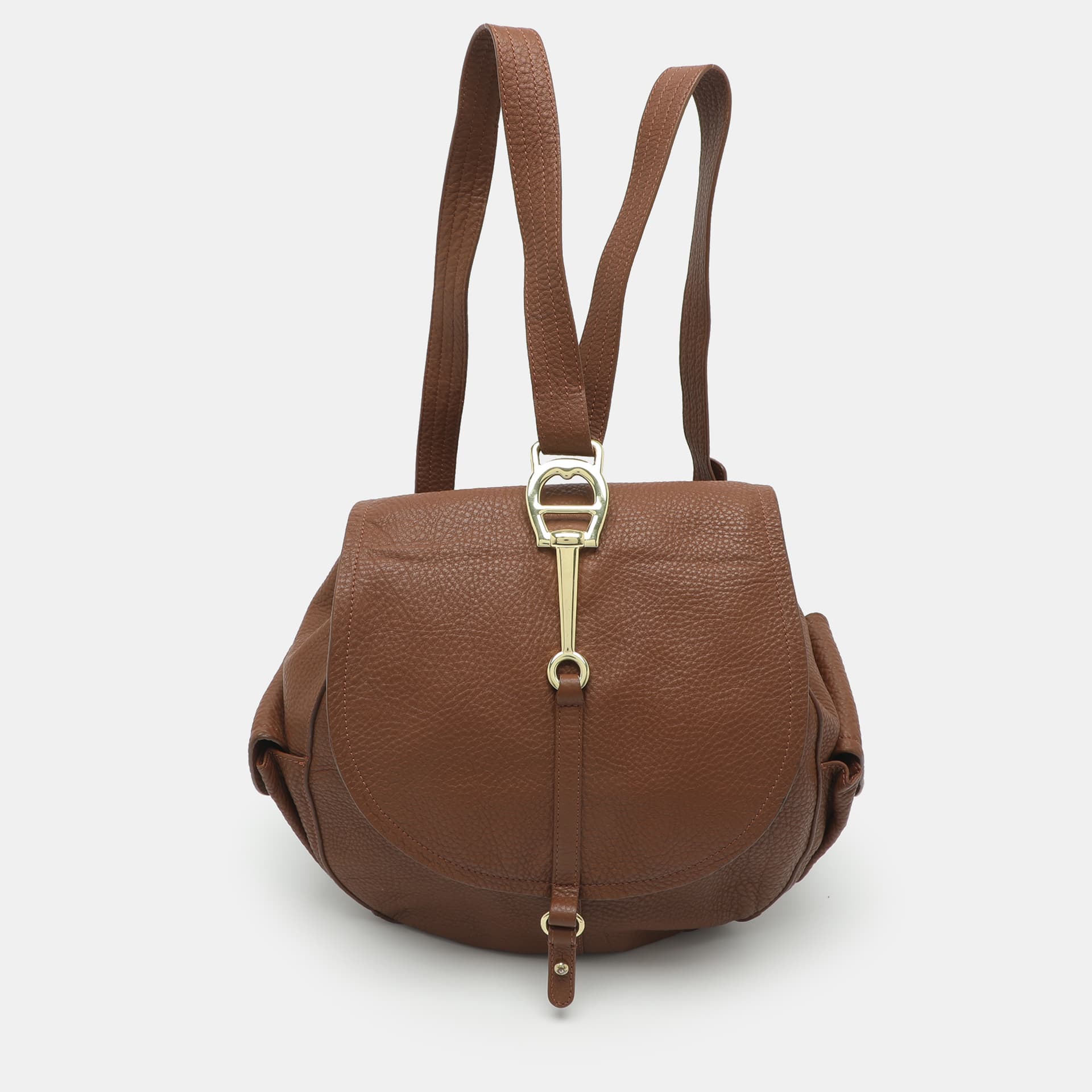 Aigner Brown Leather Backpack