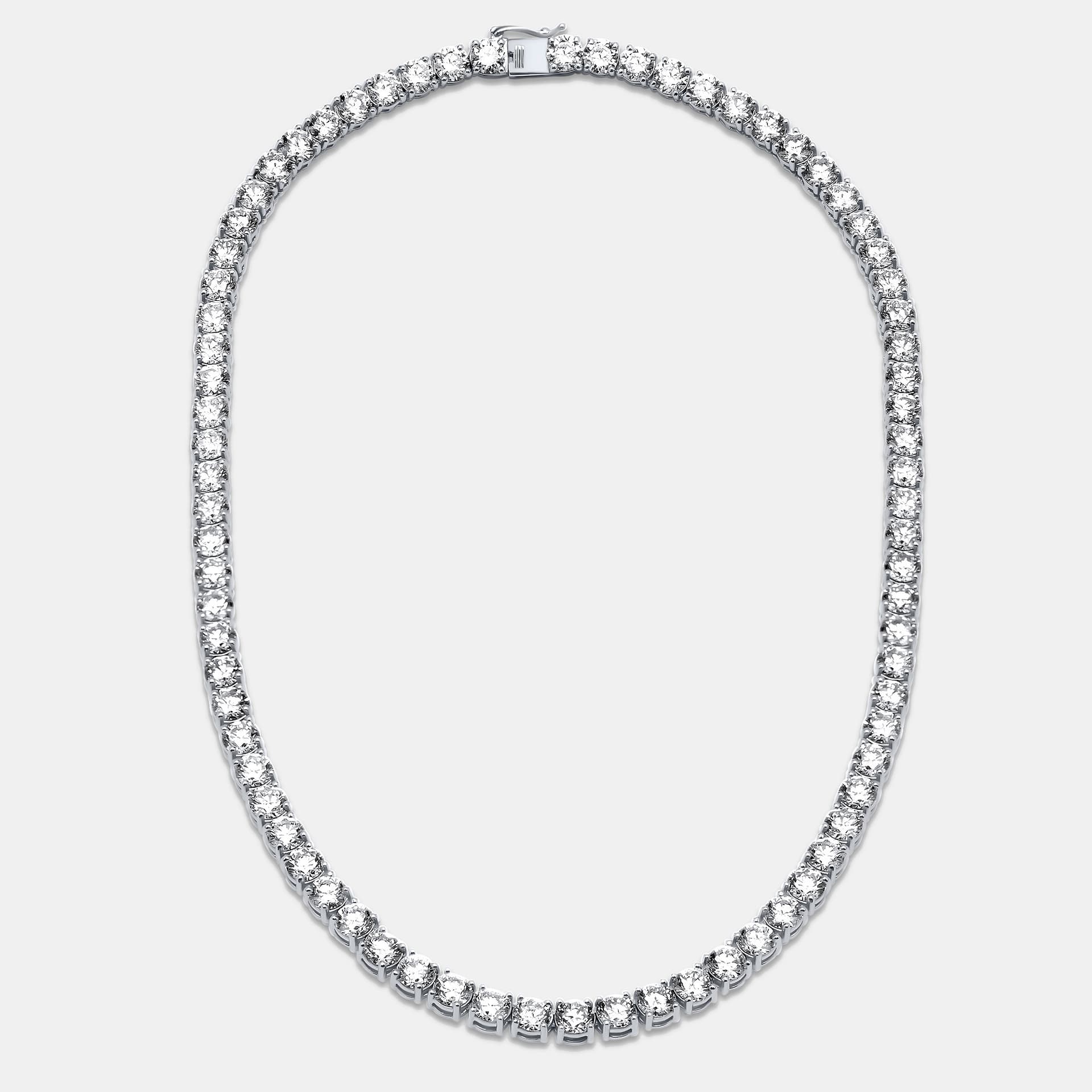 40 cts Round Lab Grown Diamond 18k White Gold Necklace