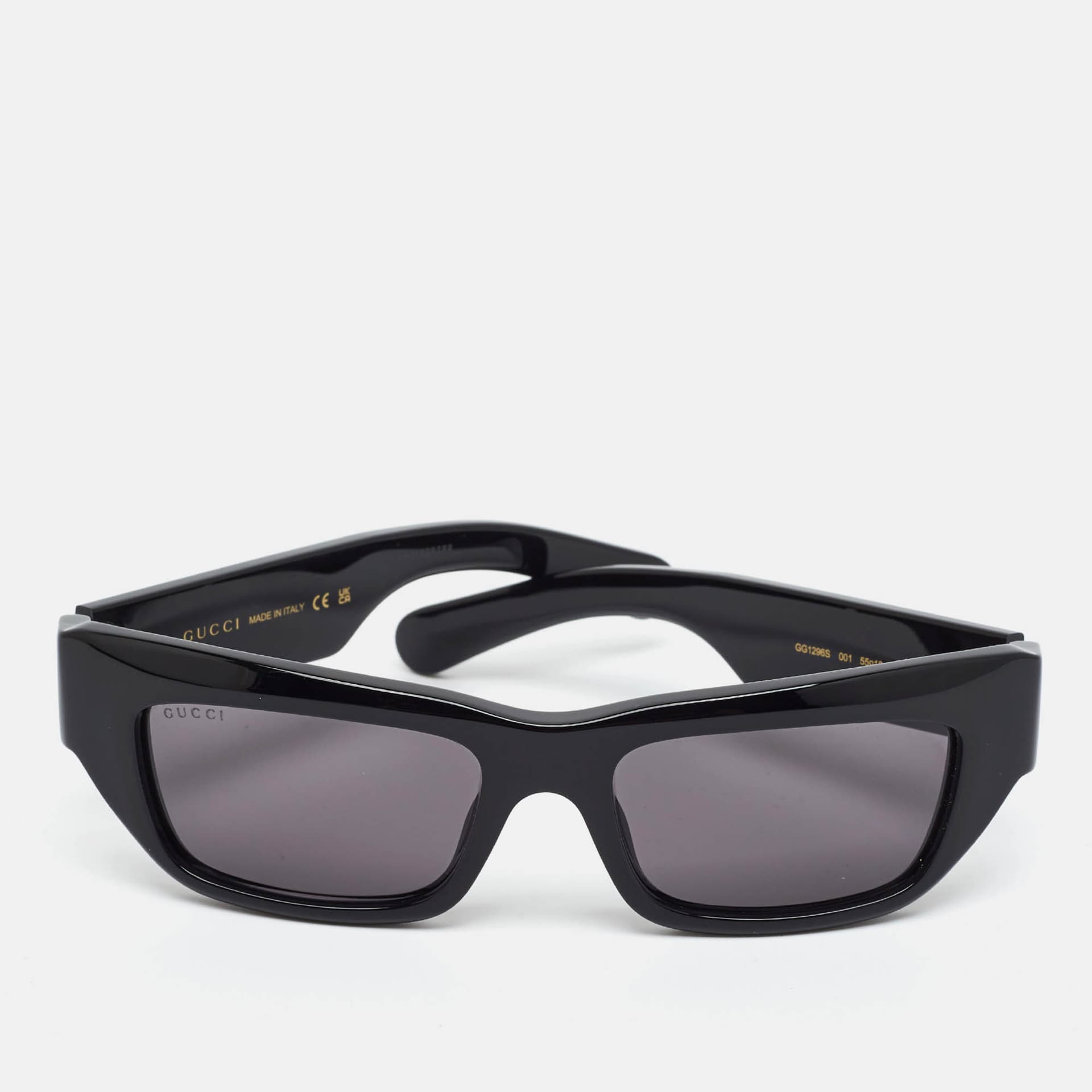 Gucci Black GG1296S 001 Frame Rectangle Sunglasses