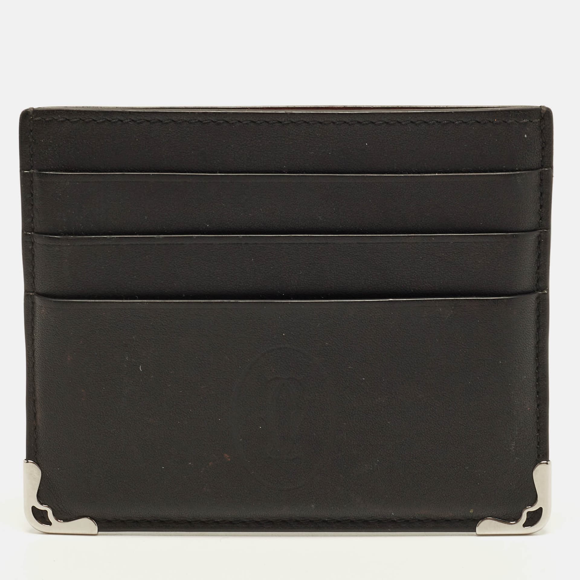 Cartier Must de Cartier Black Leather Simple Card Holder