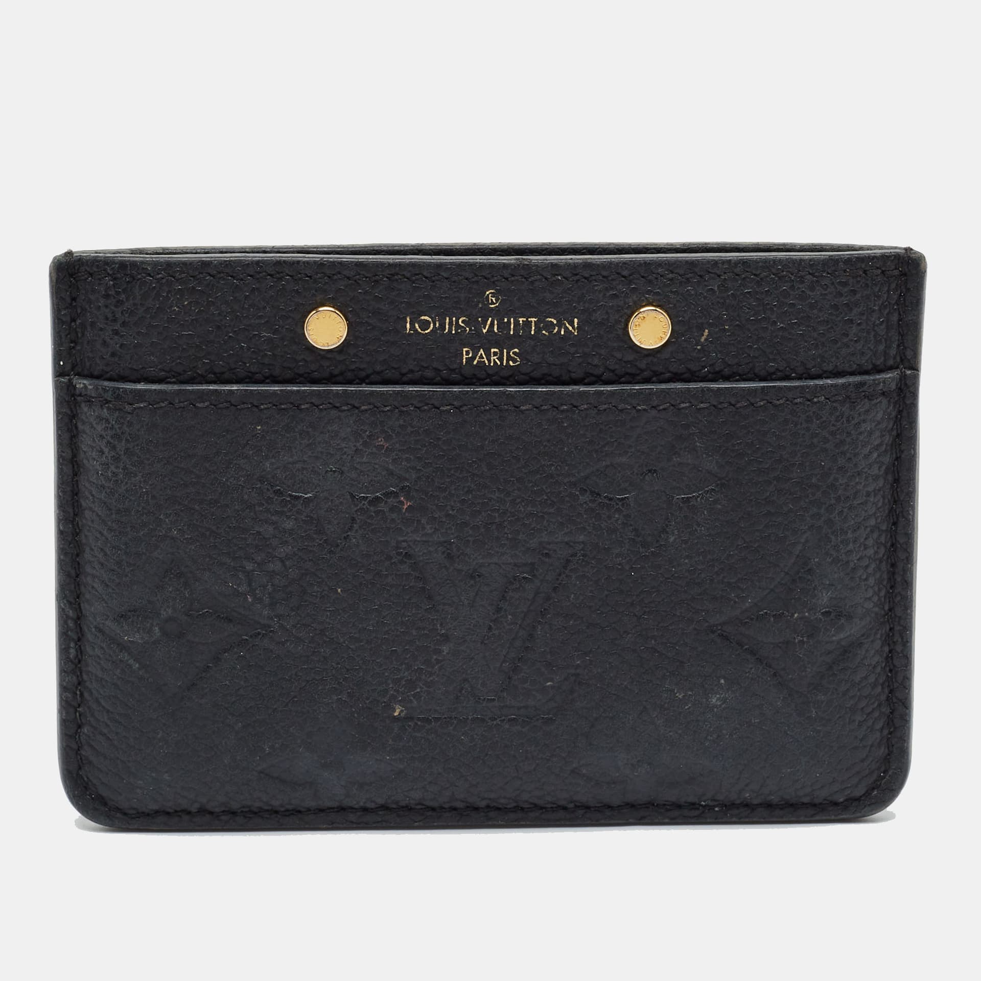 Louis Vuitton Black Monogram Empreinte Leather Card Holder