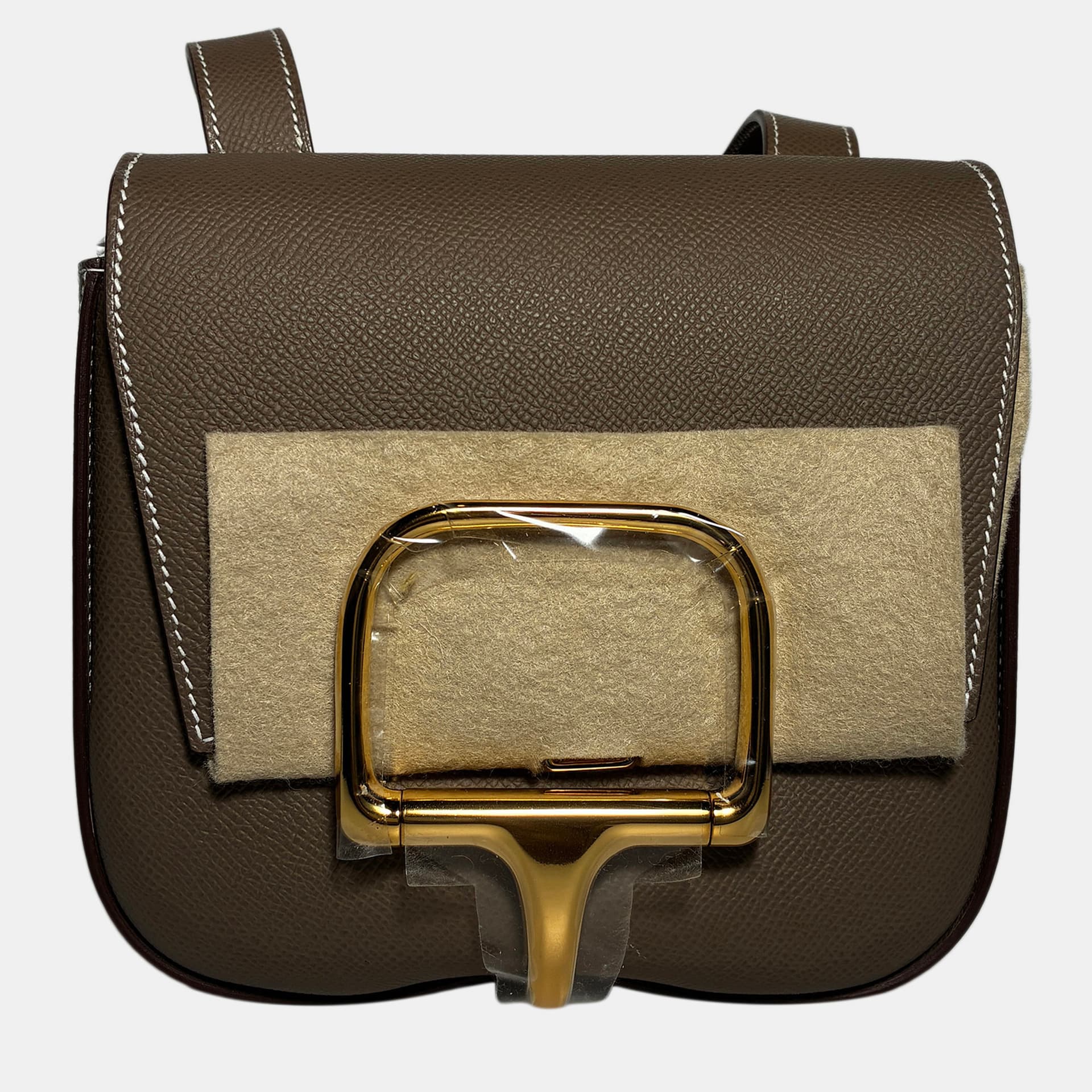 Hermes Della Cavalleria Mini Etoupe Veau Epsom Leather Shoulder Bag