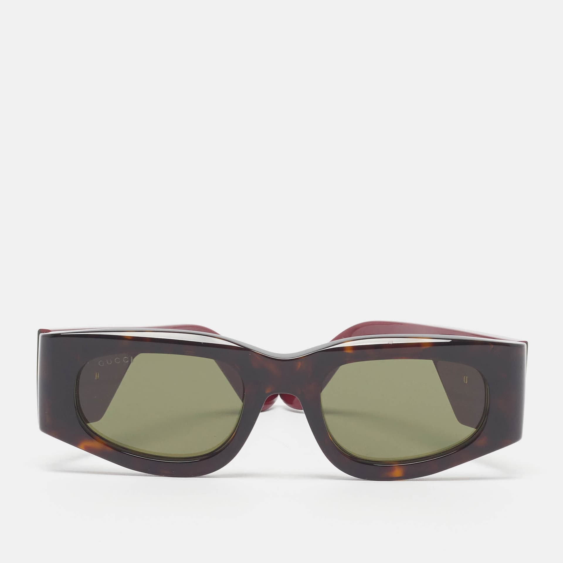 Gucci Tortoise Brown/Green GG1664S Frame Oval Sunglasses