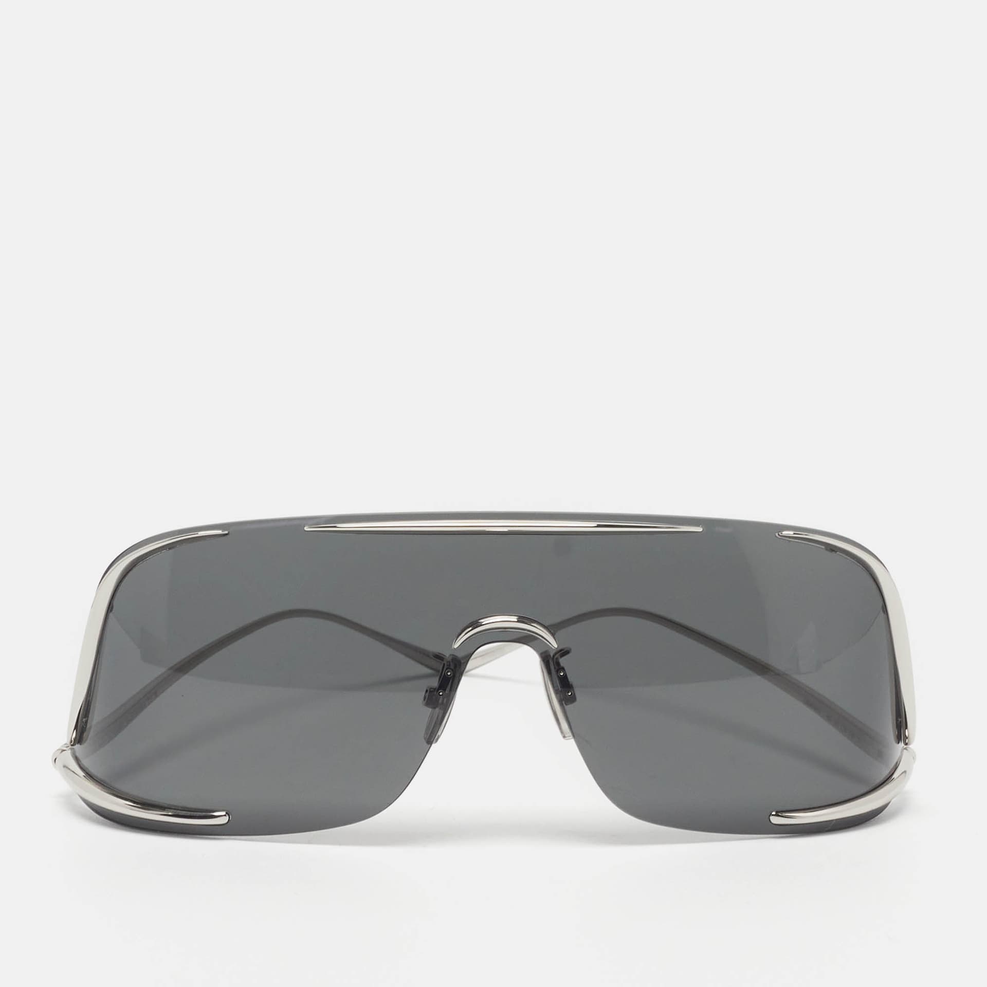 Loewe Grey/Silver Tone LW40193U Signature Shield Sunglasses