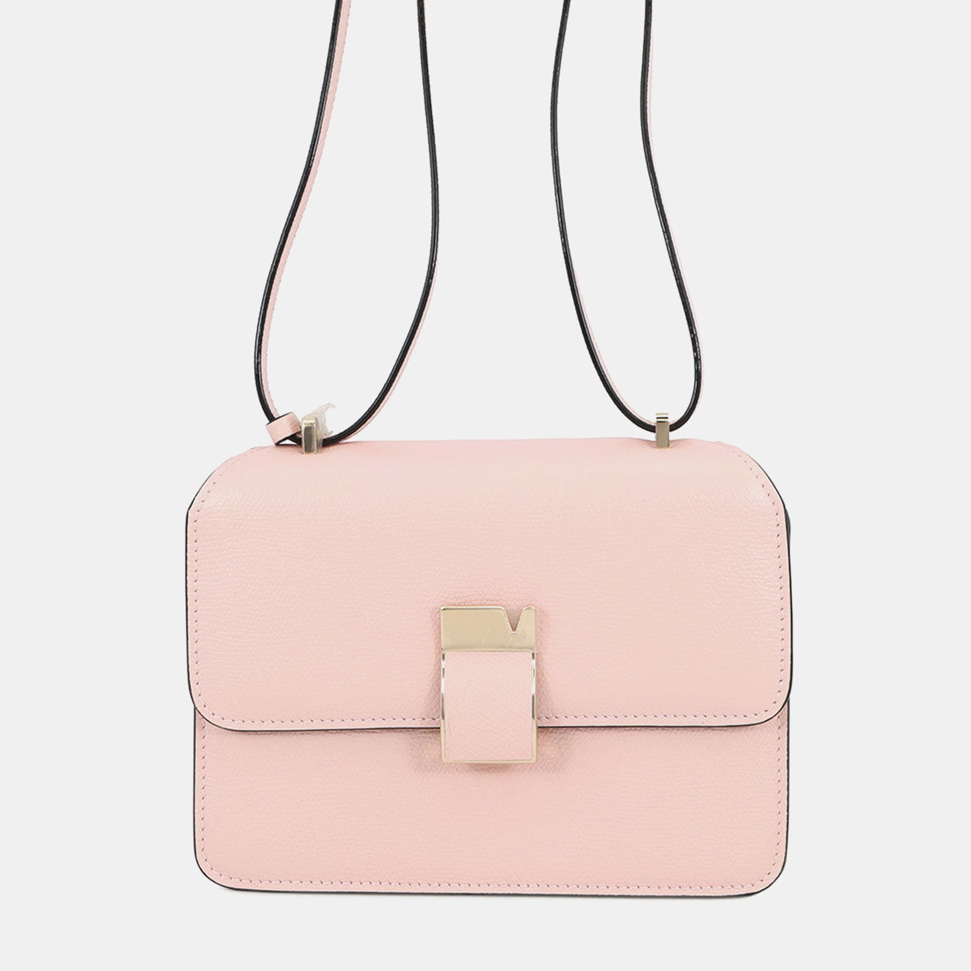 Valextra Noro Small Pink Calfskin Leather Shoulder Bag