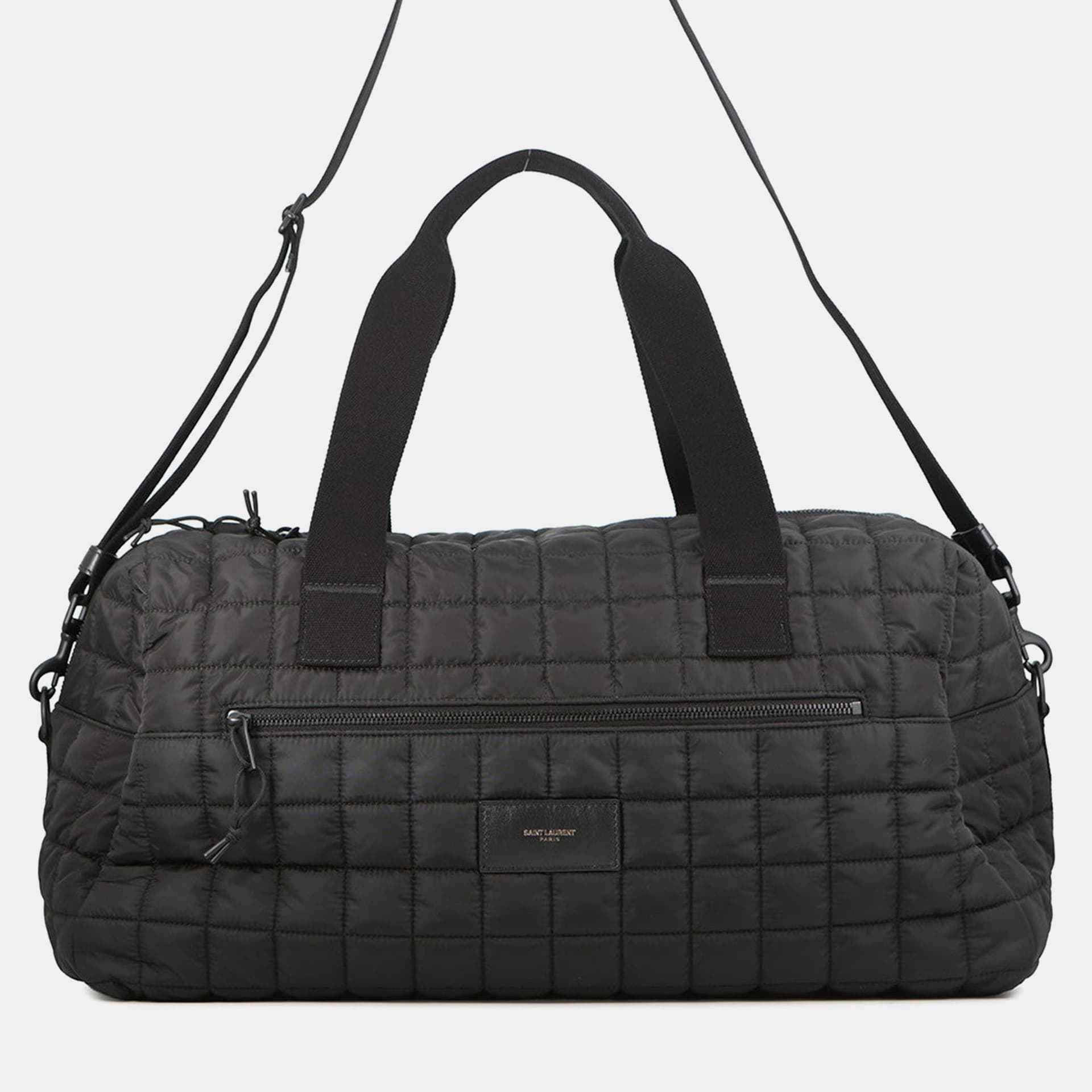 Saint Laurent Paris Nux Duffle Bag Quilted Black Nylon