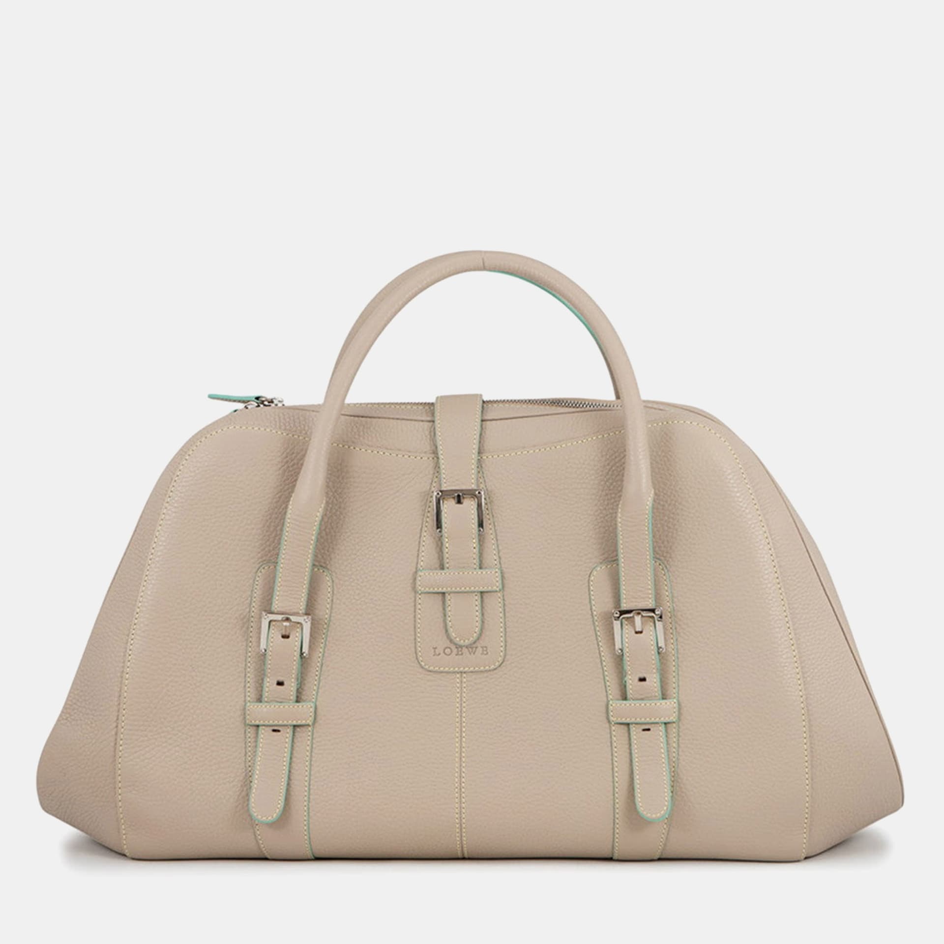 Loewe Senda Travel Bag Beige Leather