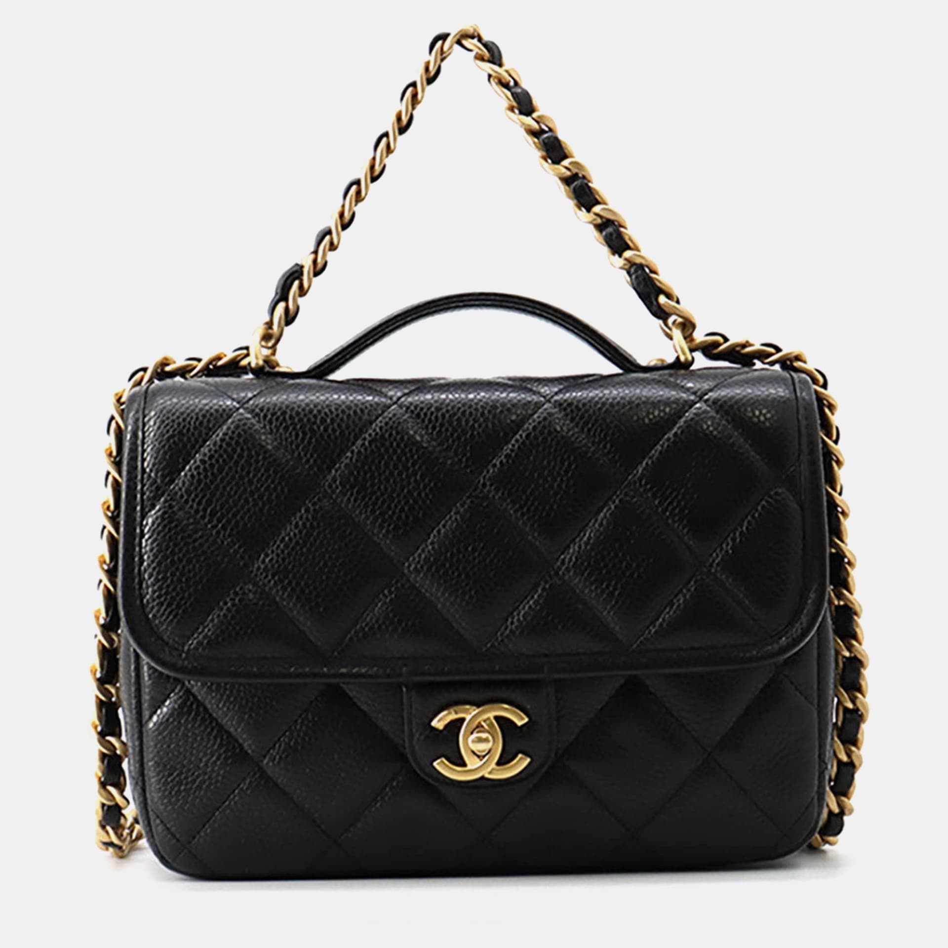 Chanel Matelasse 2Waybackpack Black Caviar Leather