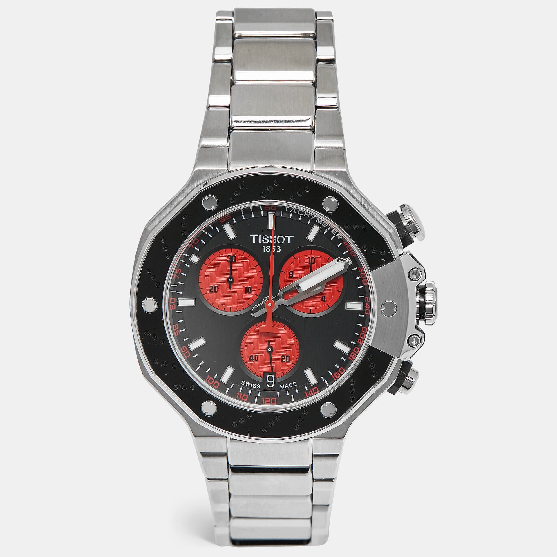 Tissot T- Sport Marc Marquez Limited Edition T141.417.11.051.00 Black Dial Aluminium Stainless Steel Men's Wristwatch 45 mm