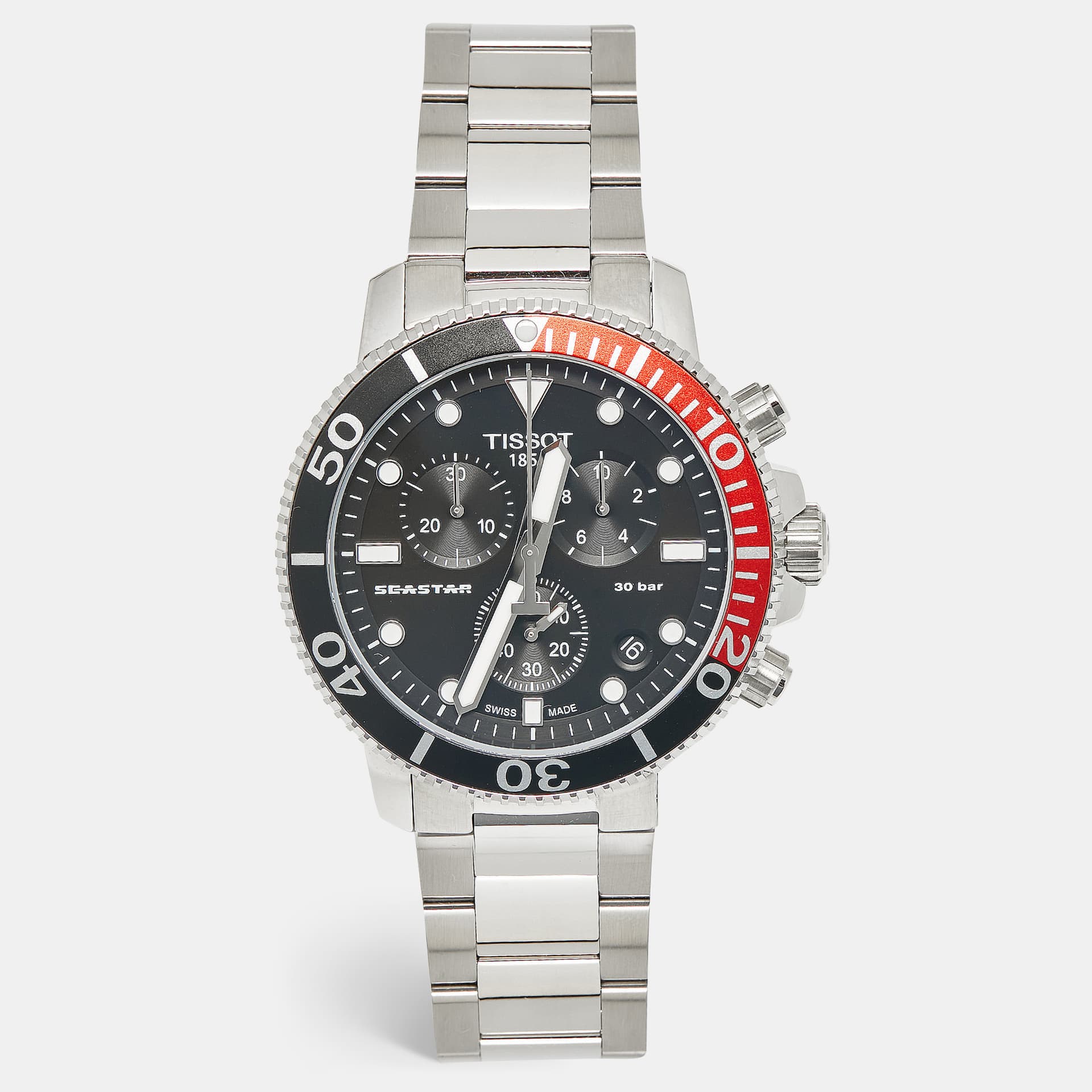 Tissot Seastar 1000 T120.417.11.051.01 Black Dial Stainless Steel Men's Wristwatch 45.50 mm