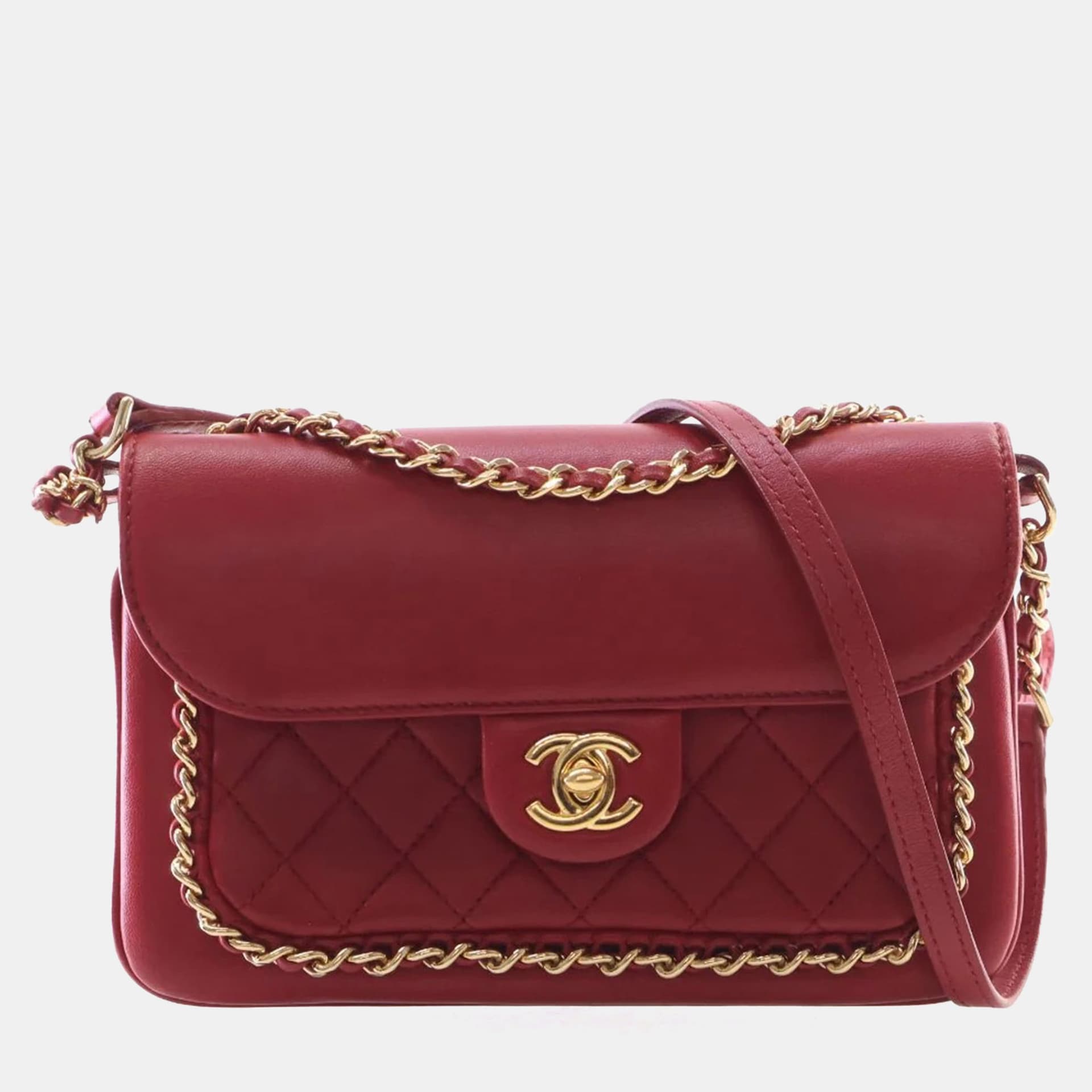 Chanel Small Lambskin Unchained Flap Bag