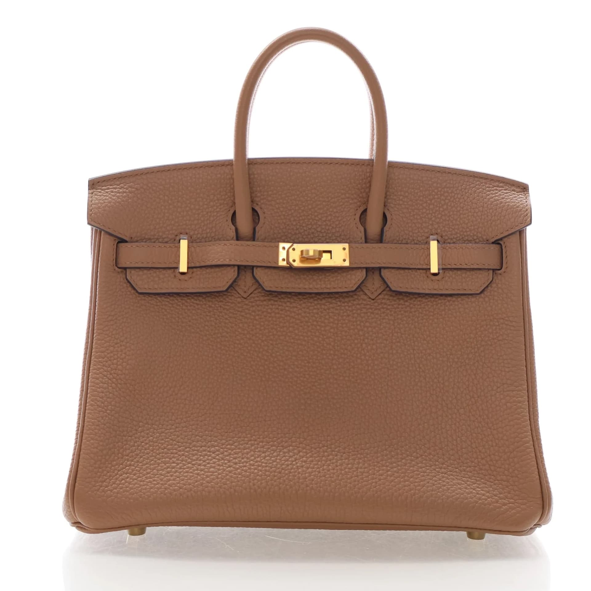 Hermes Birkin 25 Chai Togo Calfskin Leather Top Handle Bag