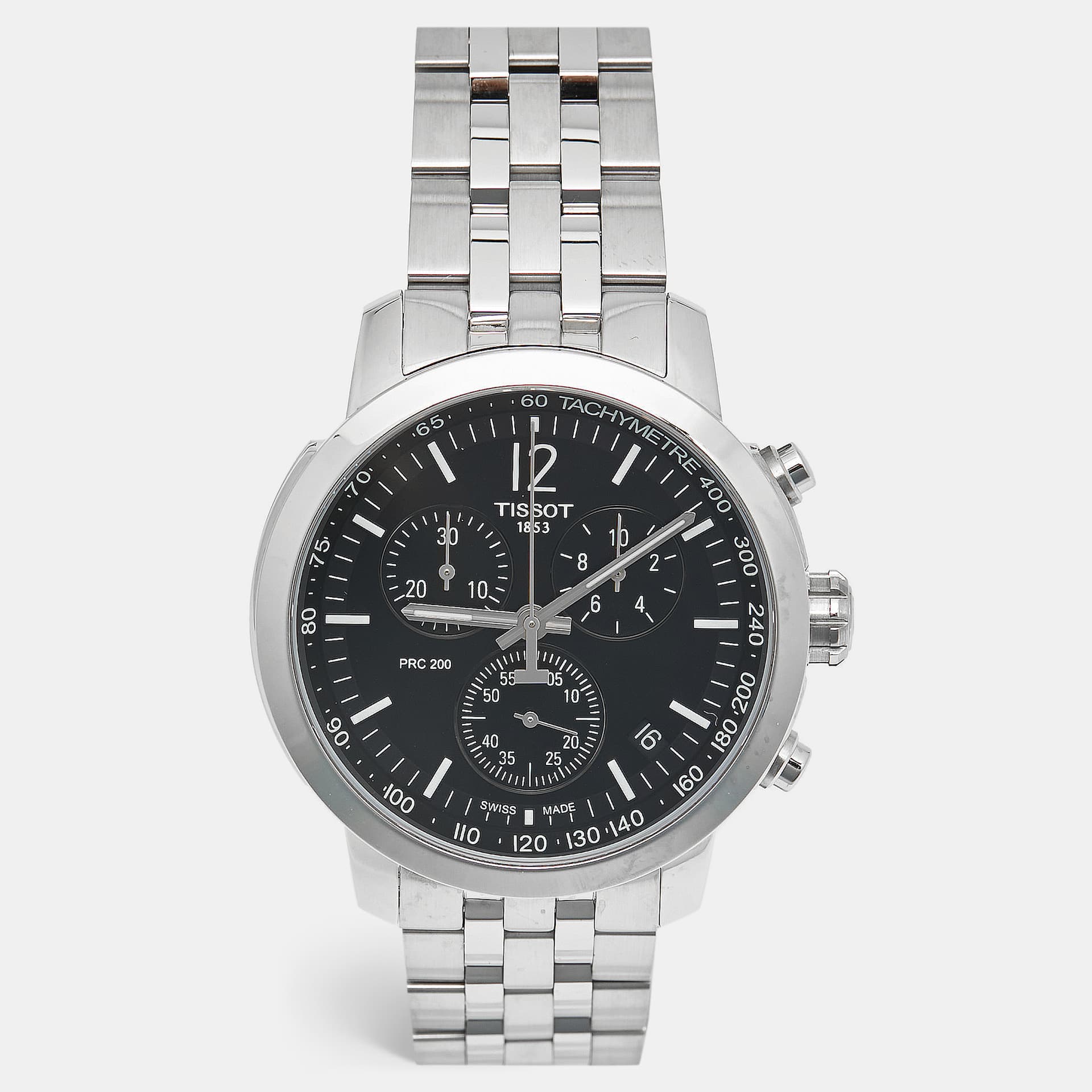 Tissot PRC 200 T114.417.11.057.00 Black Dial Stainless Steel Men's Wristwatch 42 mm