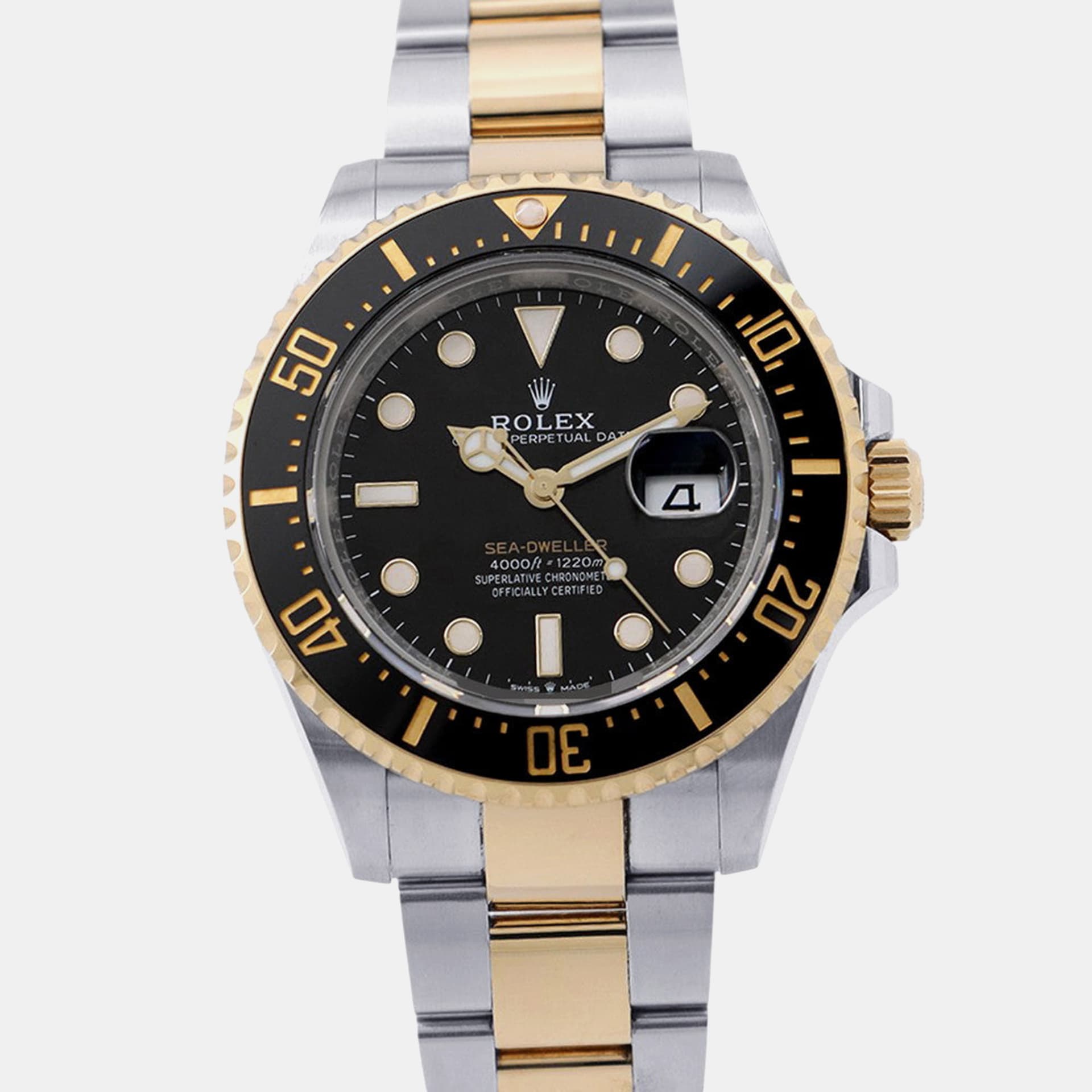 Rolex Sea-Dweller 126603 Black Yellow Gold, Stainless Steel Automatic Men's Wristwatch 43mm