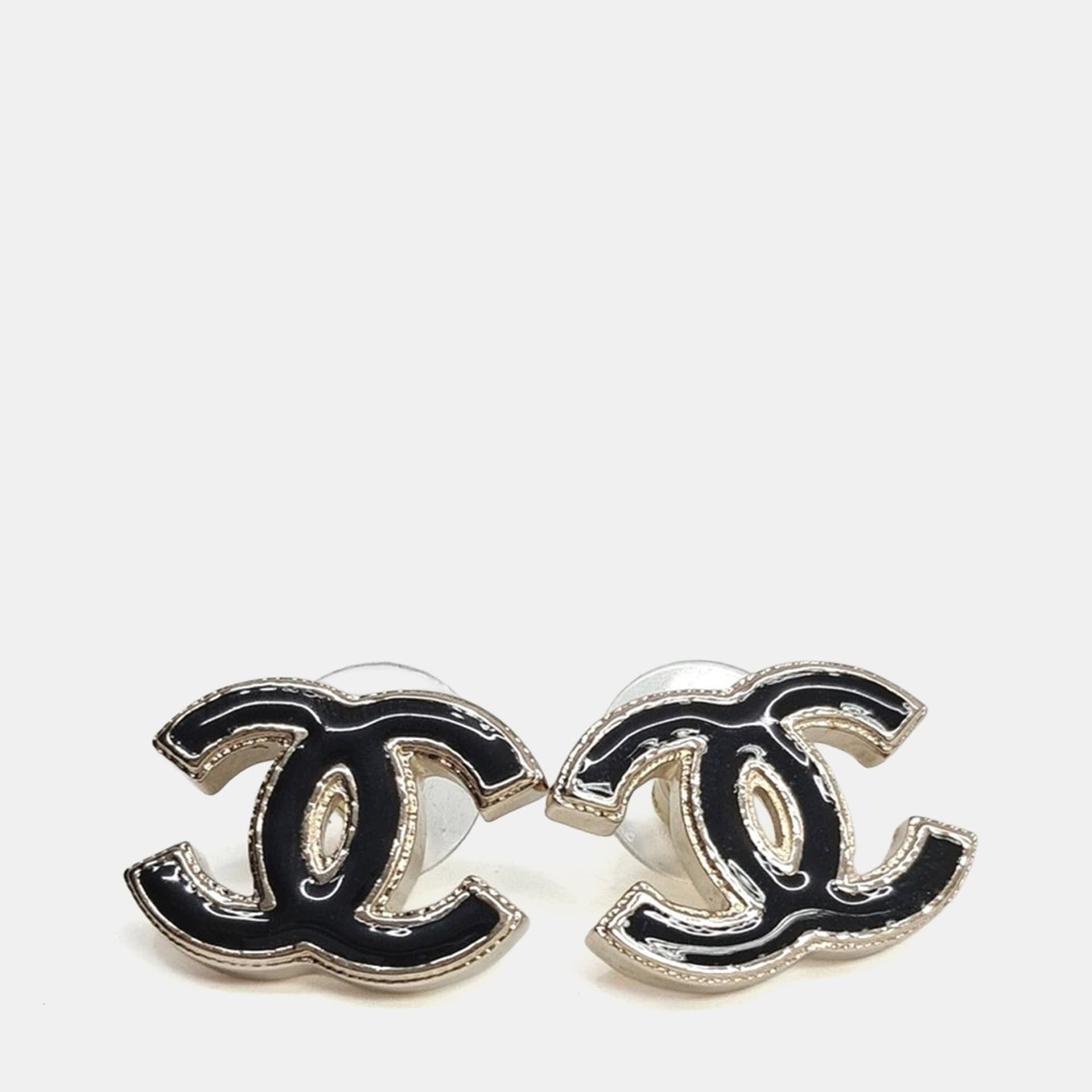 Chanel CC Logo Black/Gold earrings