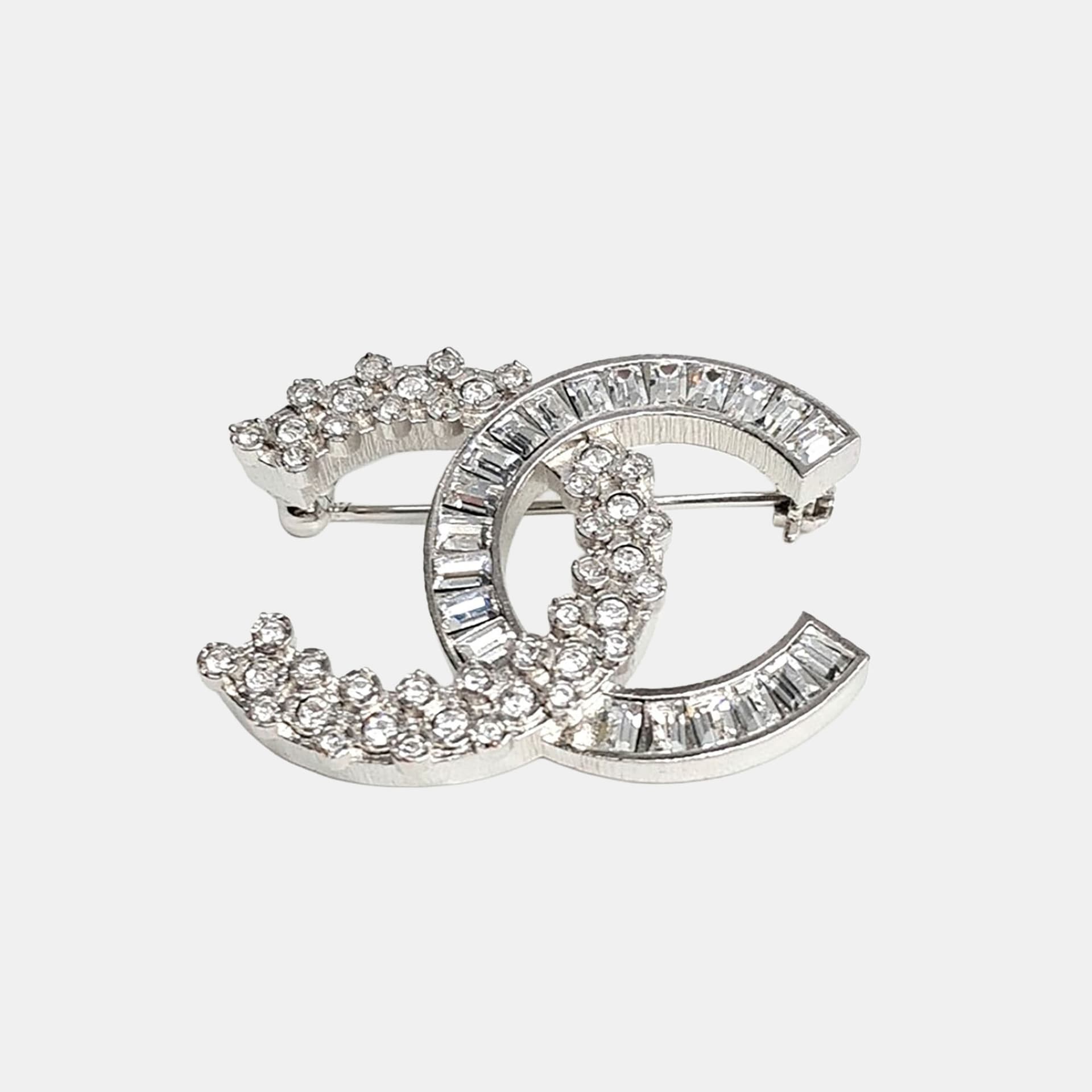 Chanel logo embellished brooch