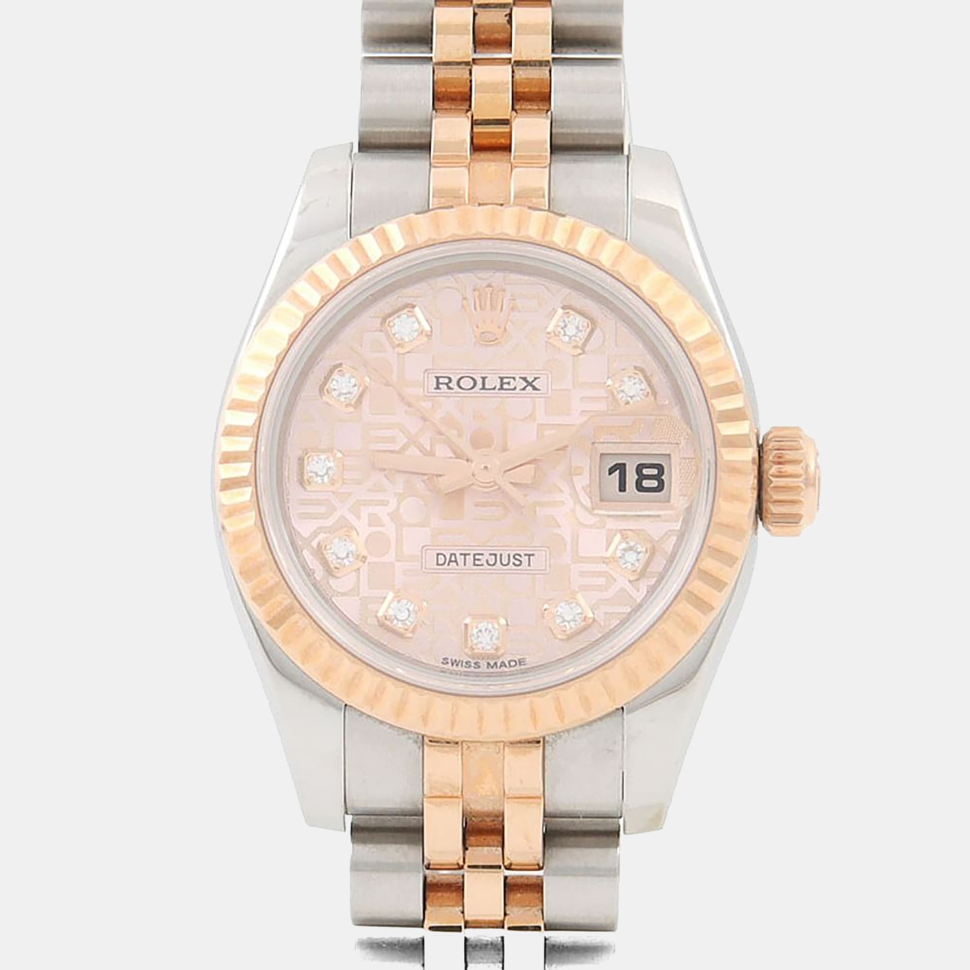 Rolex Datejust 179171 Pink 18K Rose Gold, Stainless Steel Automatic Women's Wristwatch 26mm
