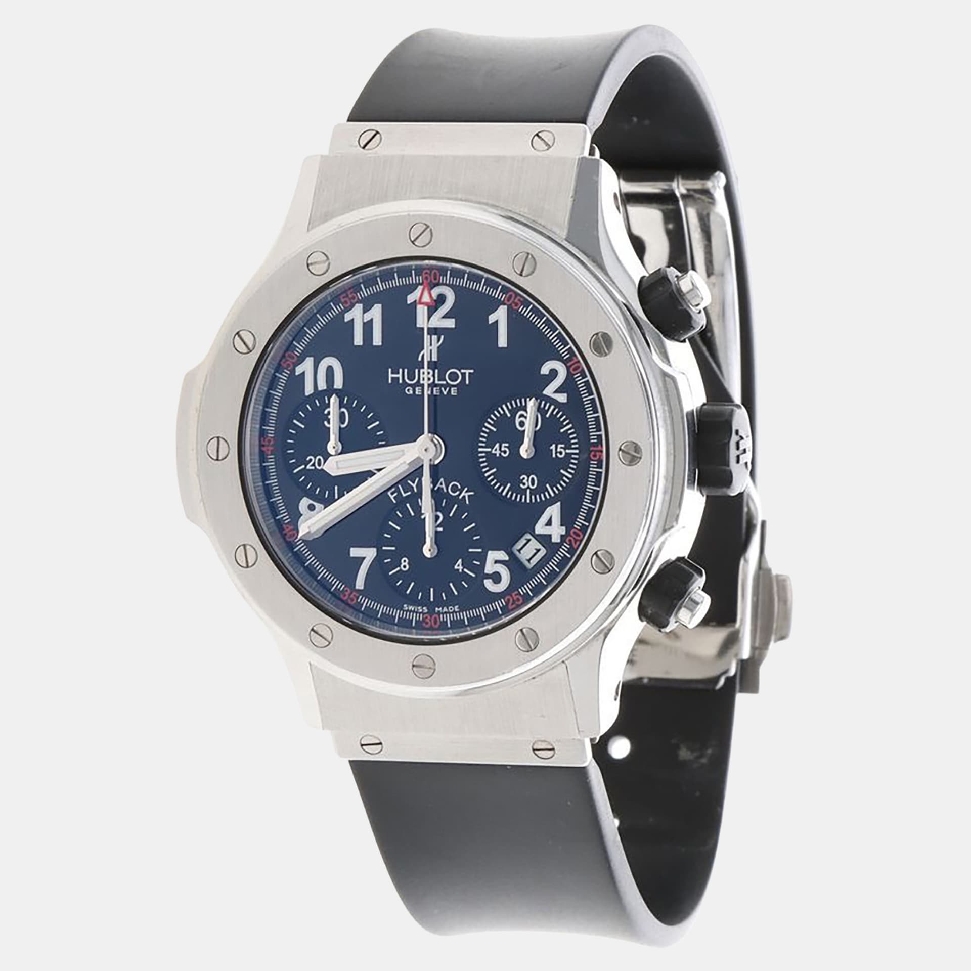Hublot Super B Flyback B1926.1 Black Stainless Steel Automatic Men's Wristwatch 42mm