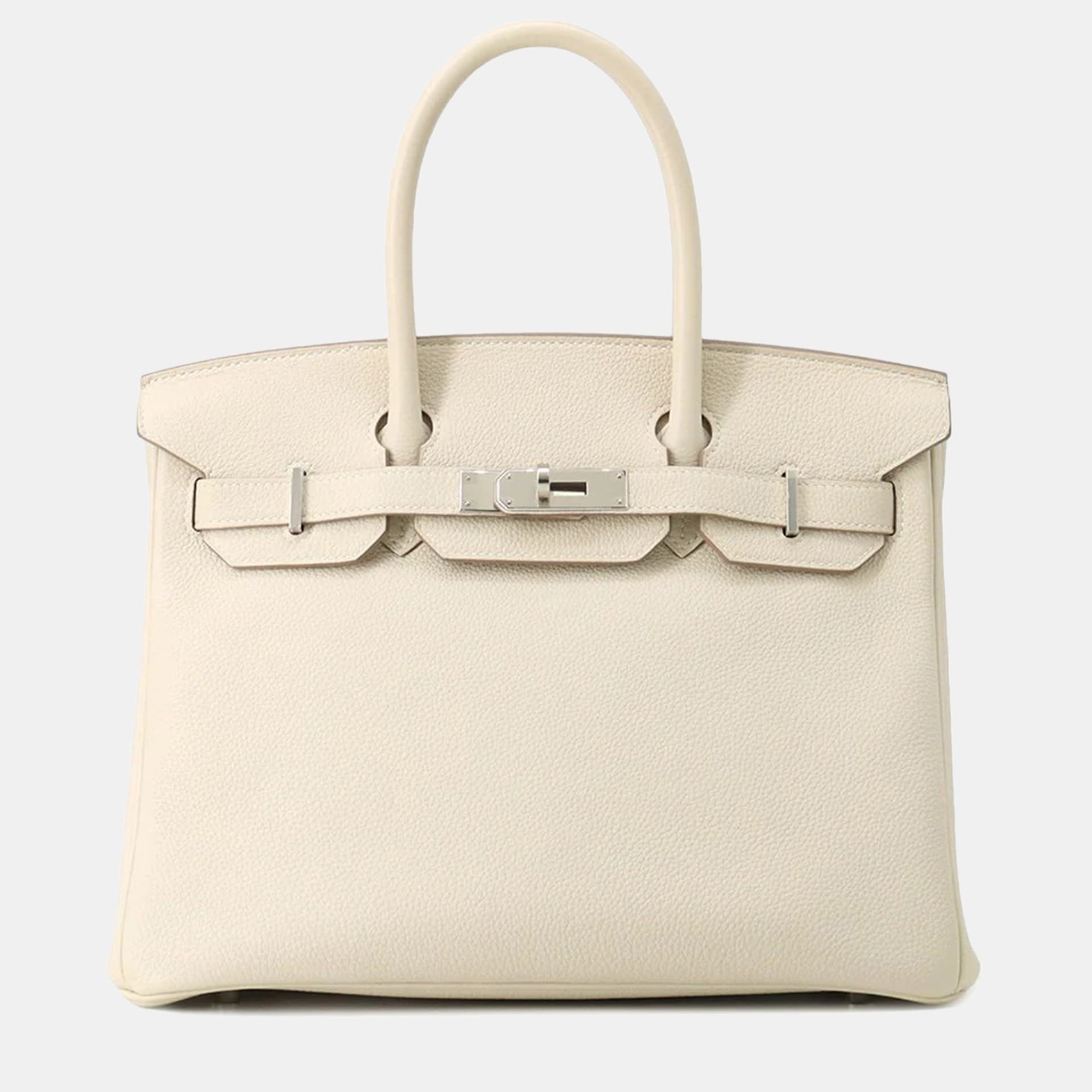 Hermes Birkin 30 Craie Togo Calfskin Leather Top Handle Bag