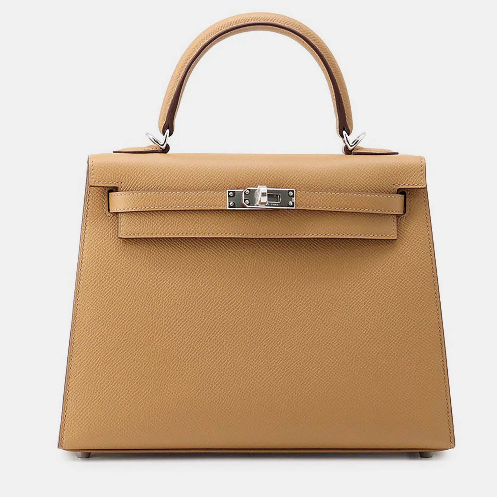 Hermes Kelly Sellier Biscuit Epsom Size 25 Top Handle Bags
