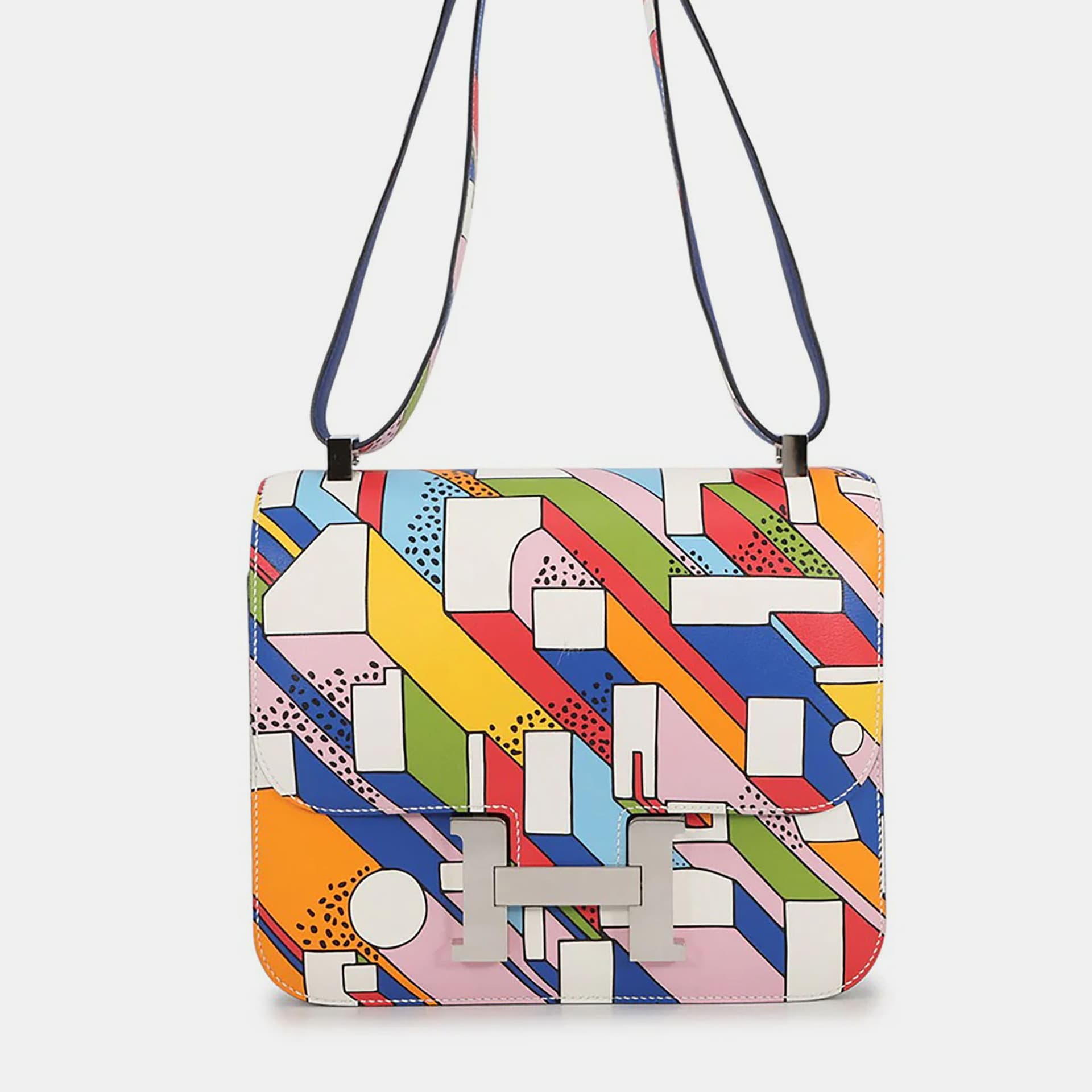Hermes Constance 24 On A Summer Day Multicolor Swift Leather Crossbody Bag