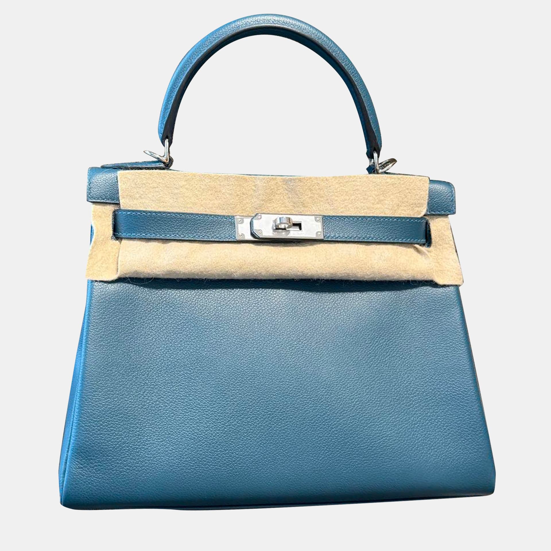 Hermes Kelly 28 Colvert Evercolor Leather Top Handle Bag