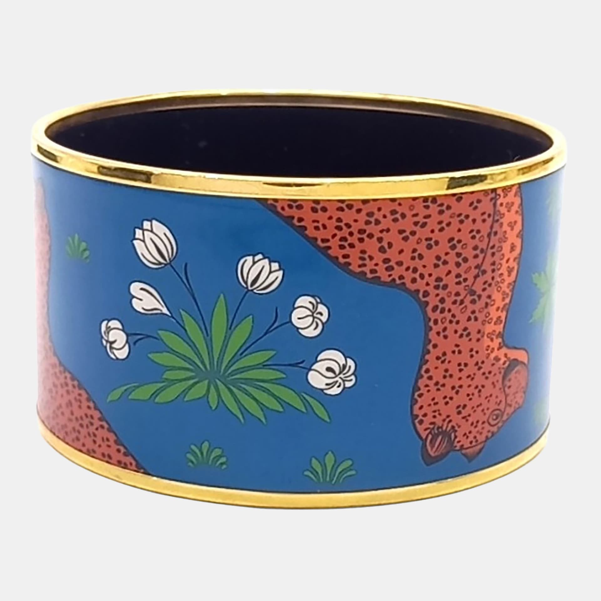Herm&egrave;s Multicolor Gold Tone Bangle