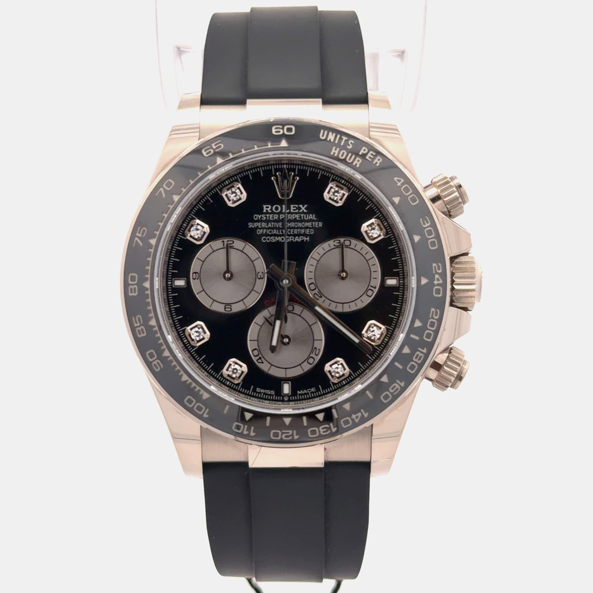 Rolex Cosmograph Daytona 126519LN Black White Gold Automatic Men's Wristwatch 40mm