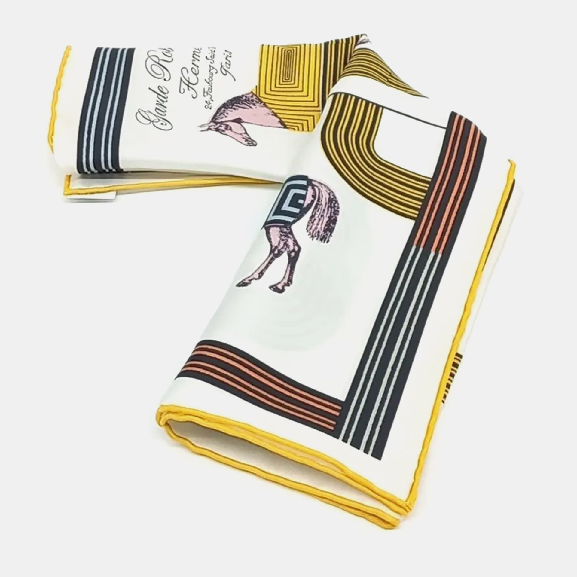 Herm&egrave;s  Multicolor Silk Petite Scarf