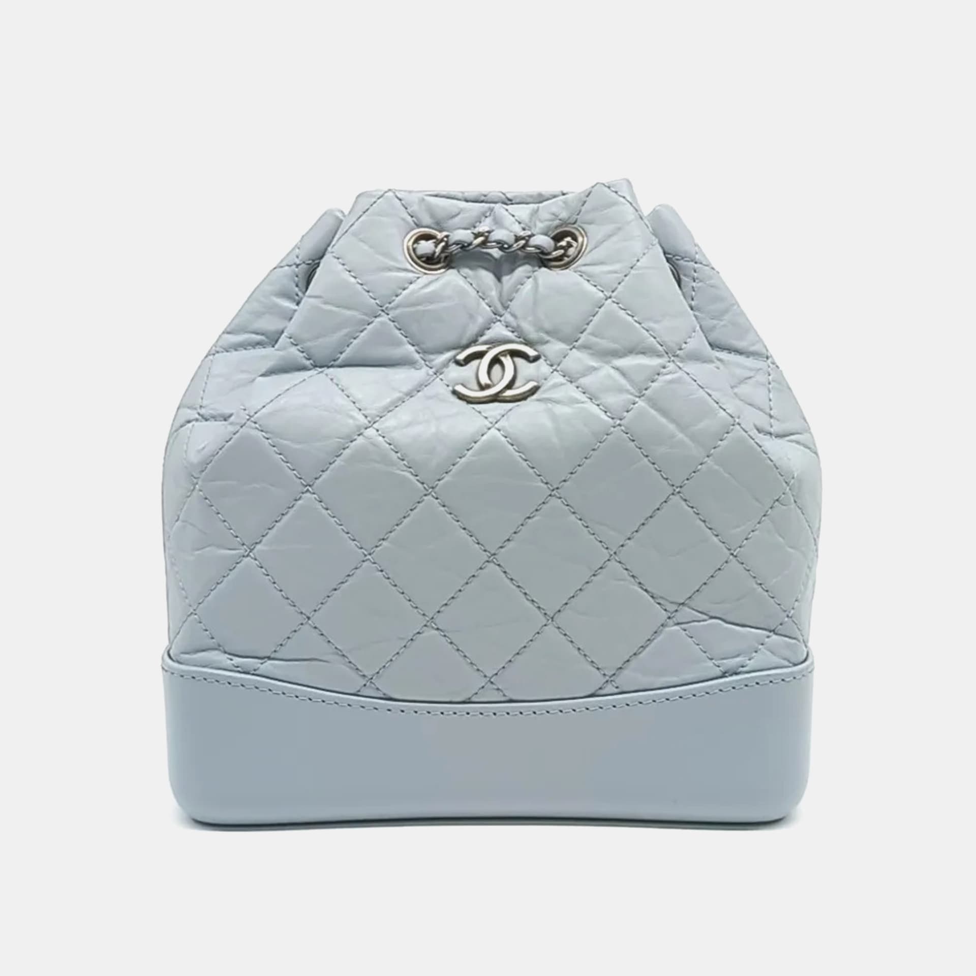 Chanel Blue Leather Gabrielle Backpack Small