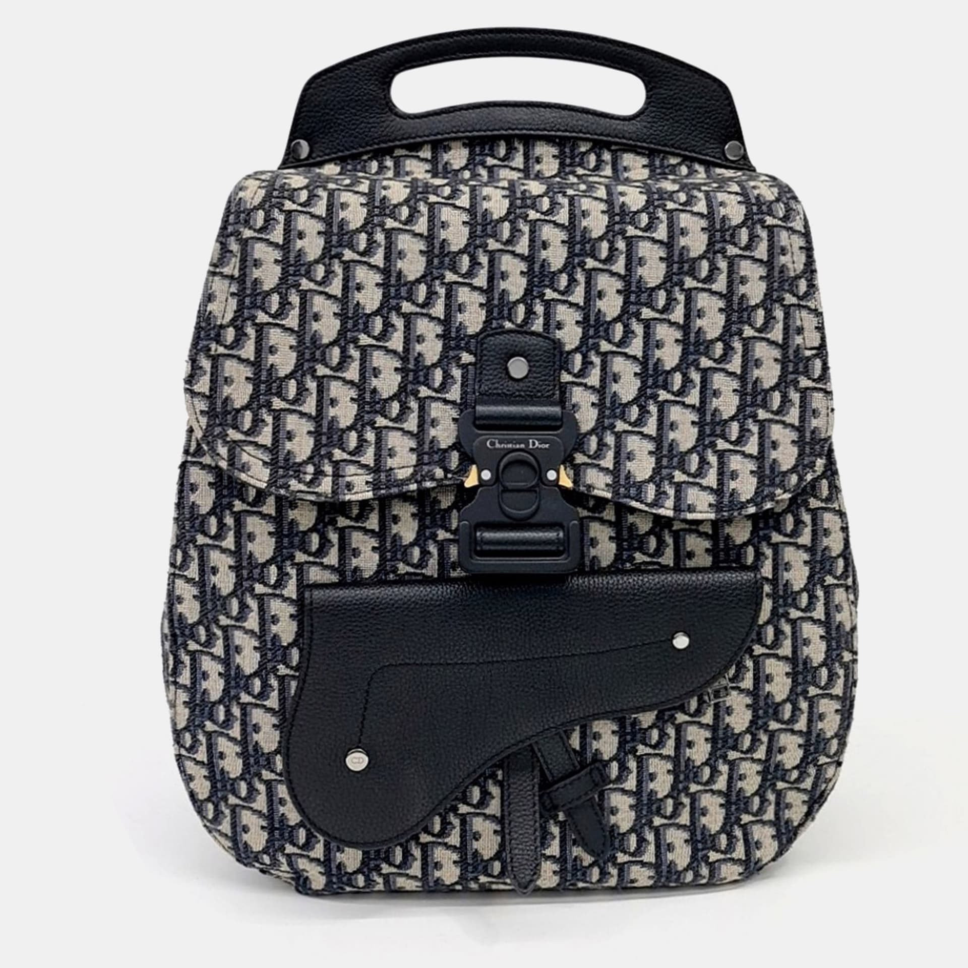 Dior Gallop Mini Black Dior Oblique Jacquard Canvas and Calfskin Leather Backpack Bag