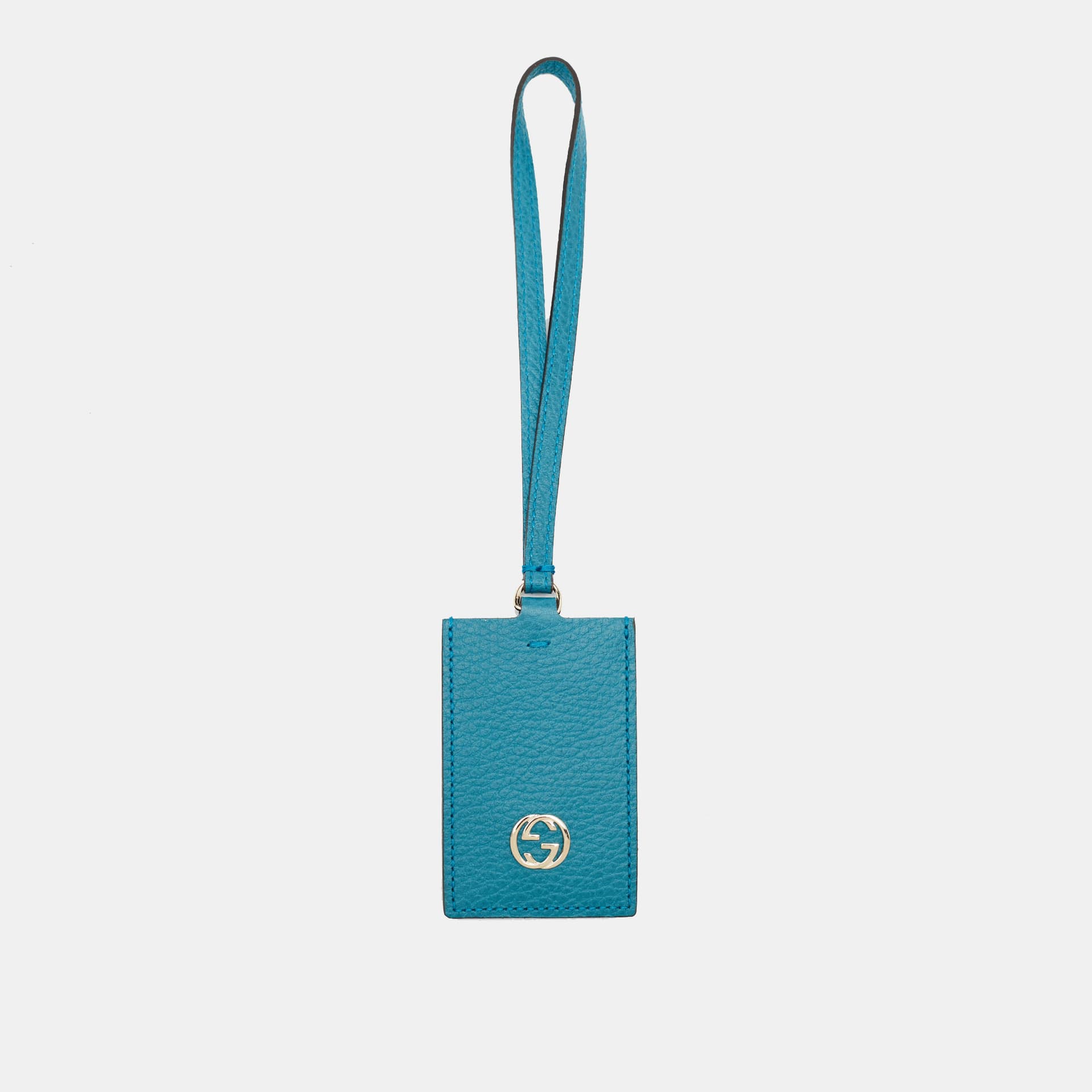 Gucci Interlocking G Luggage Tag Green/Blue Leather