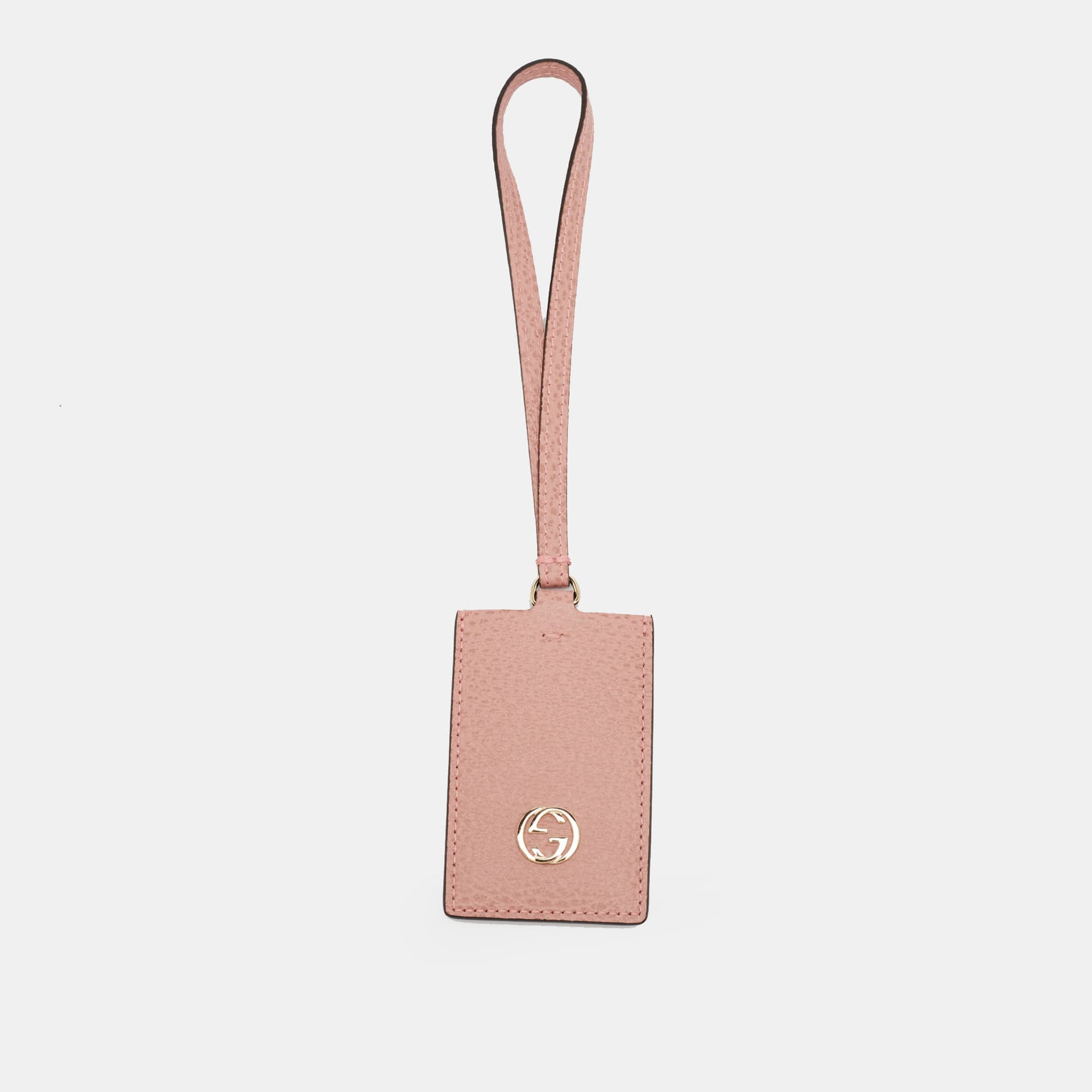 Gucci Interlocking G Luggage Tag Pink Leather