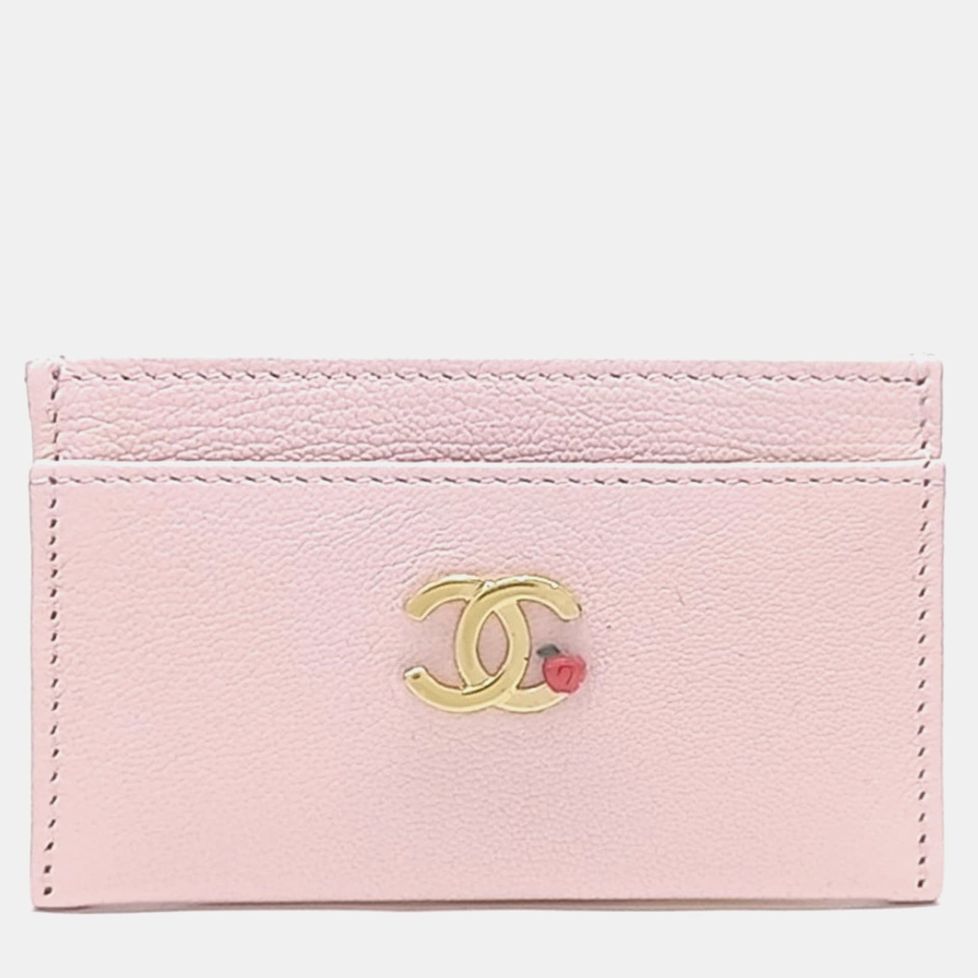 Chanel Pink Leather card wallet