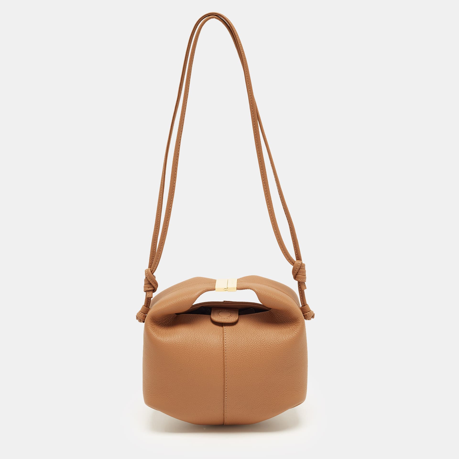 Pol&egrave;ne B&eacute;ri Camel Leather Shoulder Bag