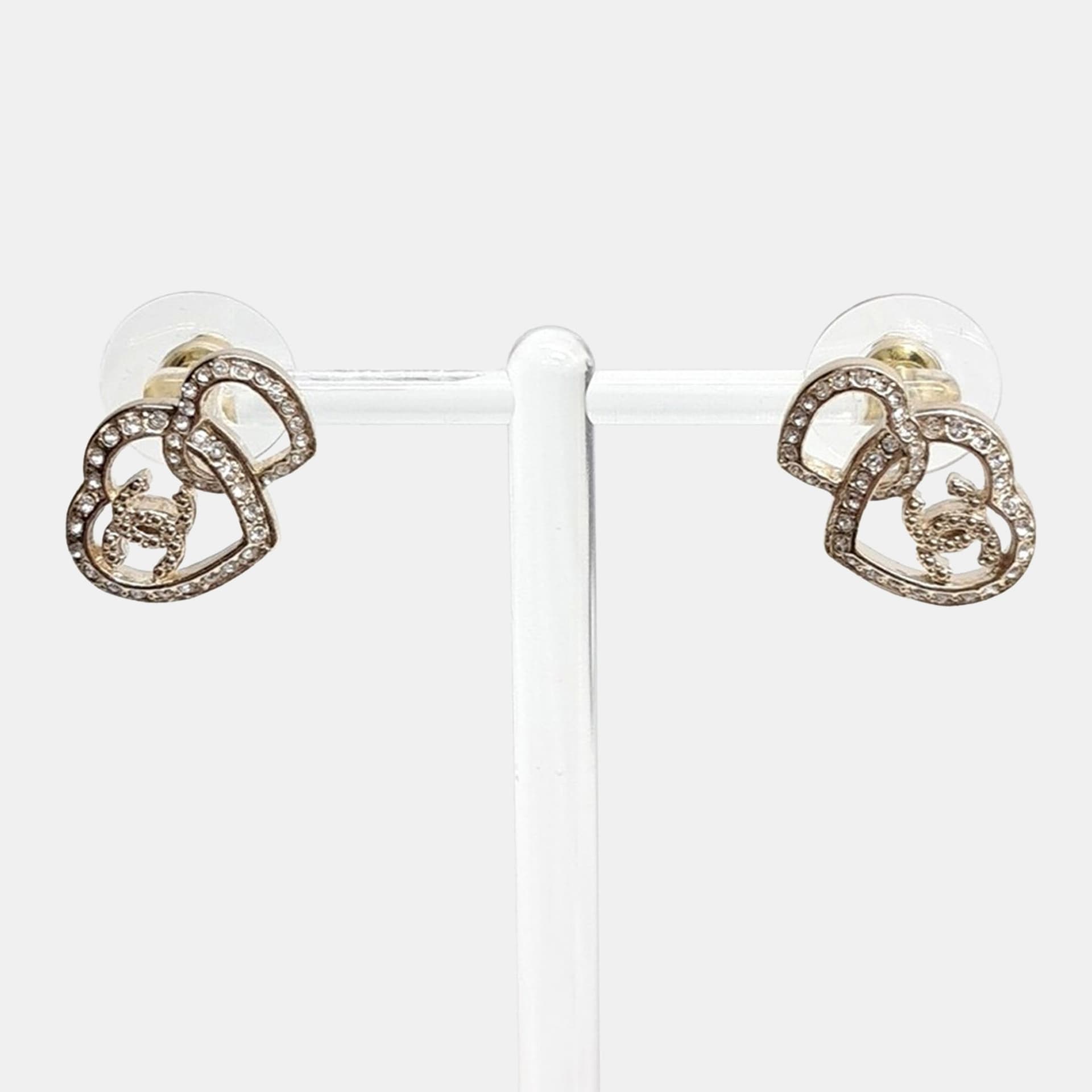 Chanel Double Heart Earrings