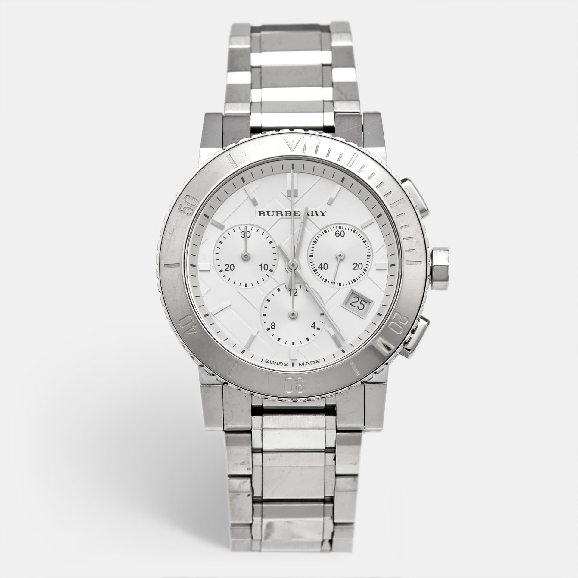 Burberry The City BU9700 Silver Dial Stainless Steel Women's Wristwatch 38 mm
