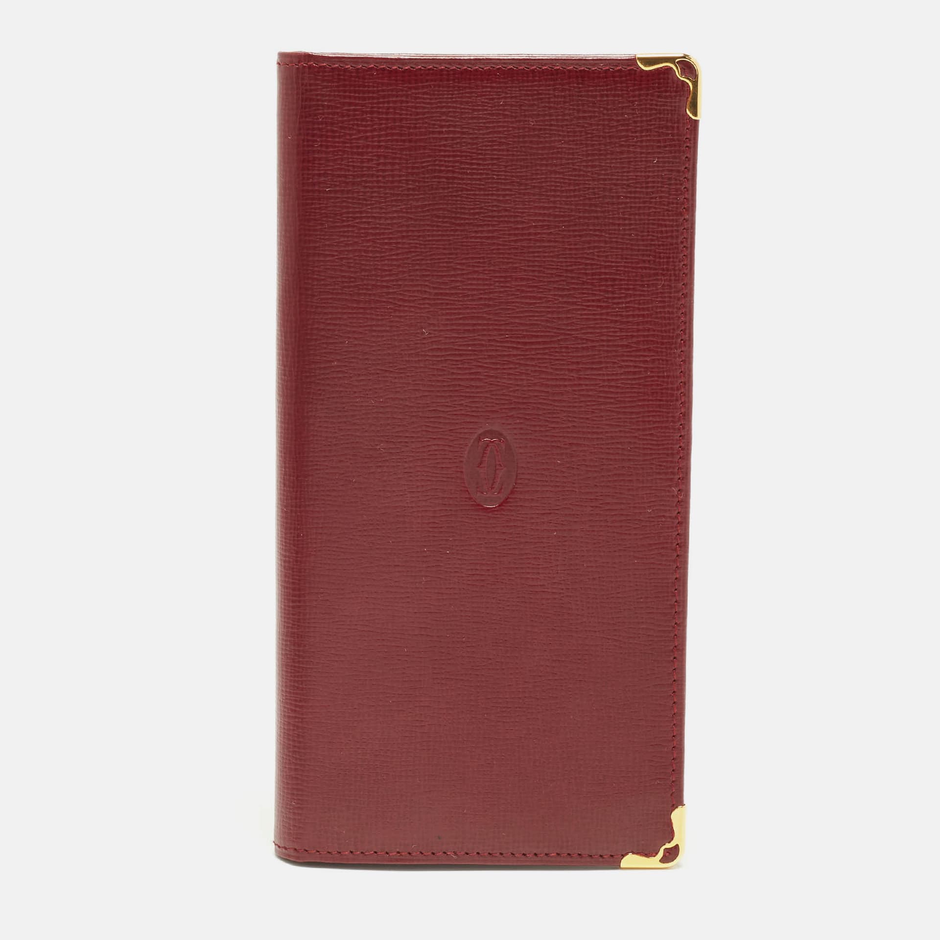 Cartier Must de Cartier Burgundy Leather Long Wallet