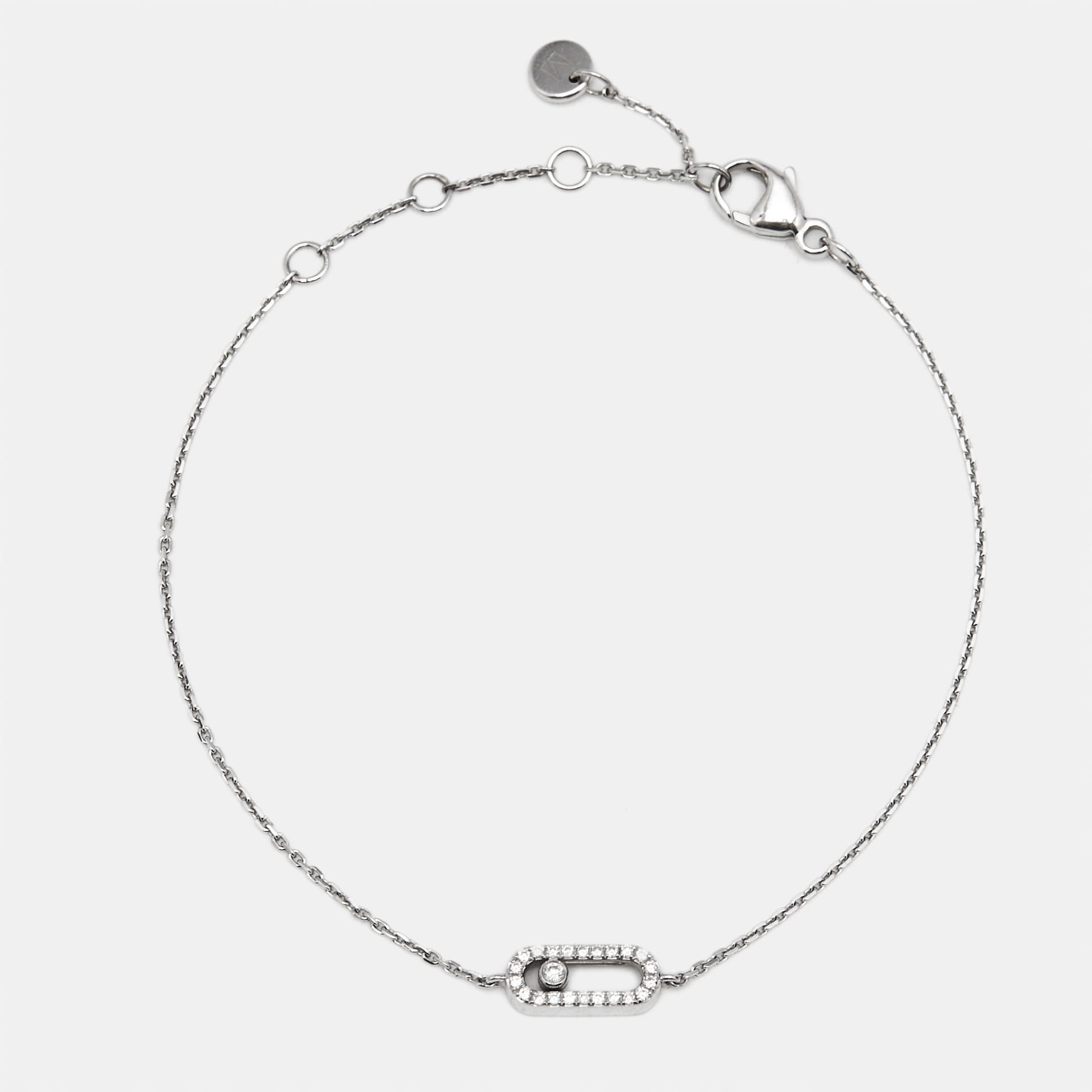 Messika Move Uno Diamond 18k White Gold Bracelet