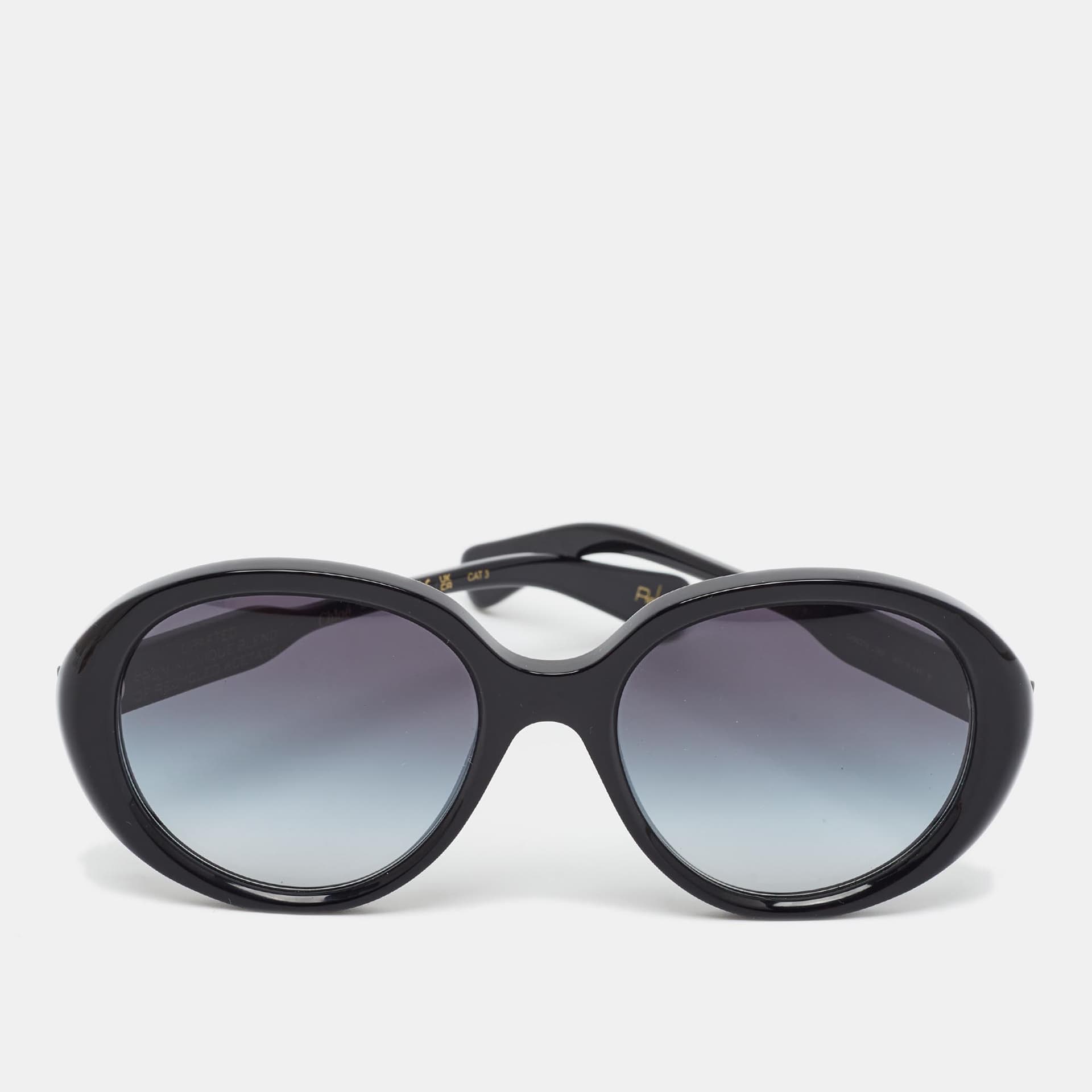 Chlo&eacute; Black Gradient CH0221S Frame Round Sunglasses