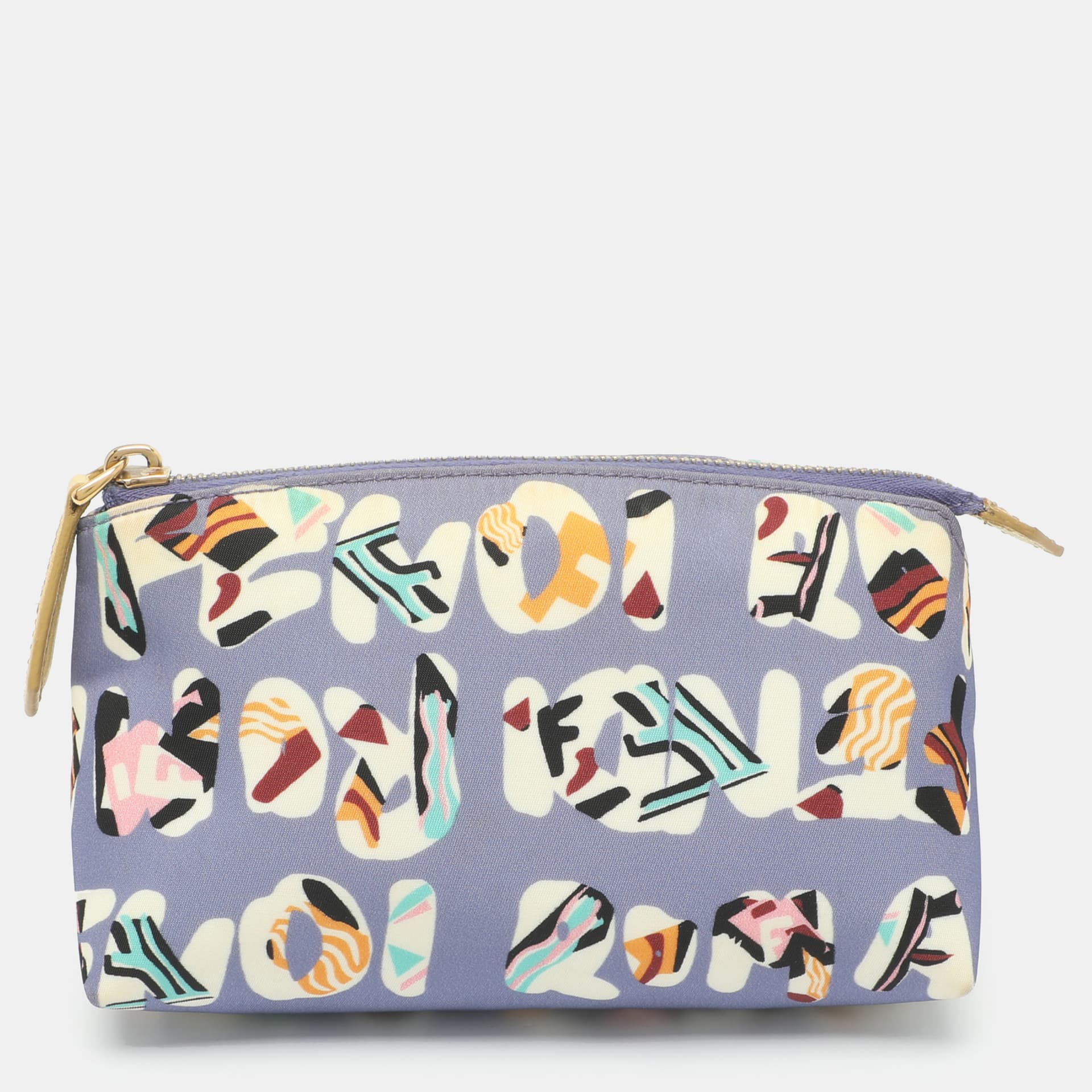 Fendi Multicolor Roma Printed Nylon Cosmetic Pouch