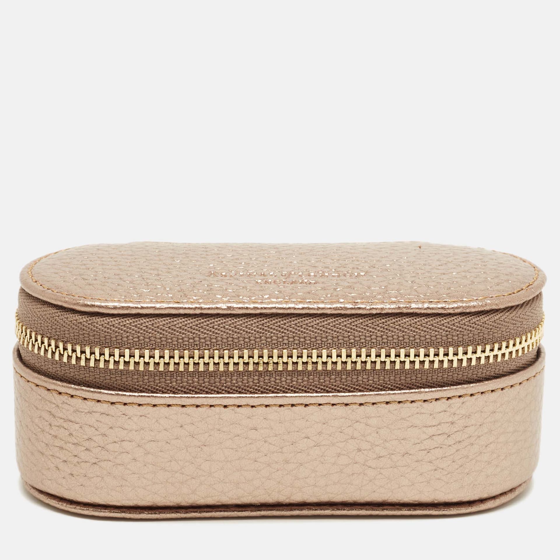 Aspinal Of London Tidy All Gold Leather Case