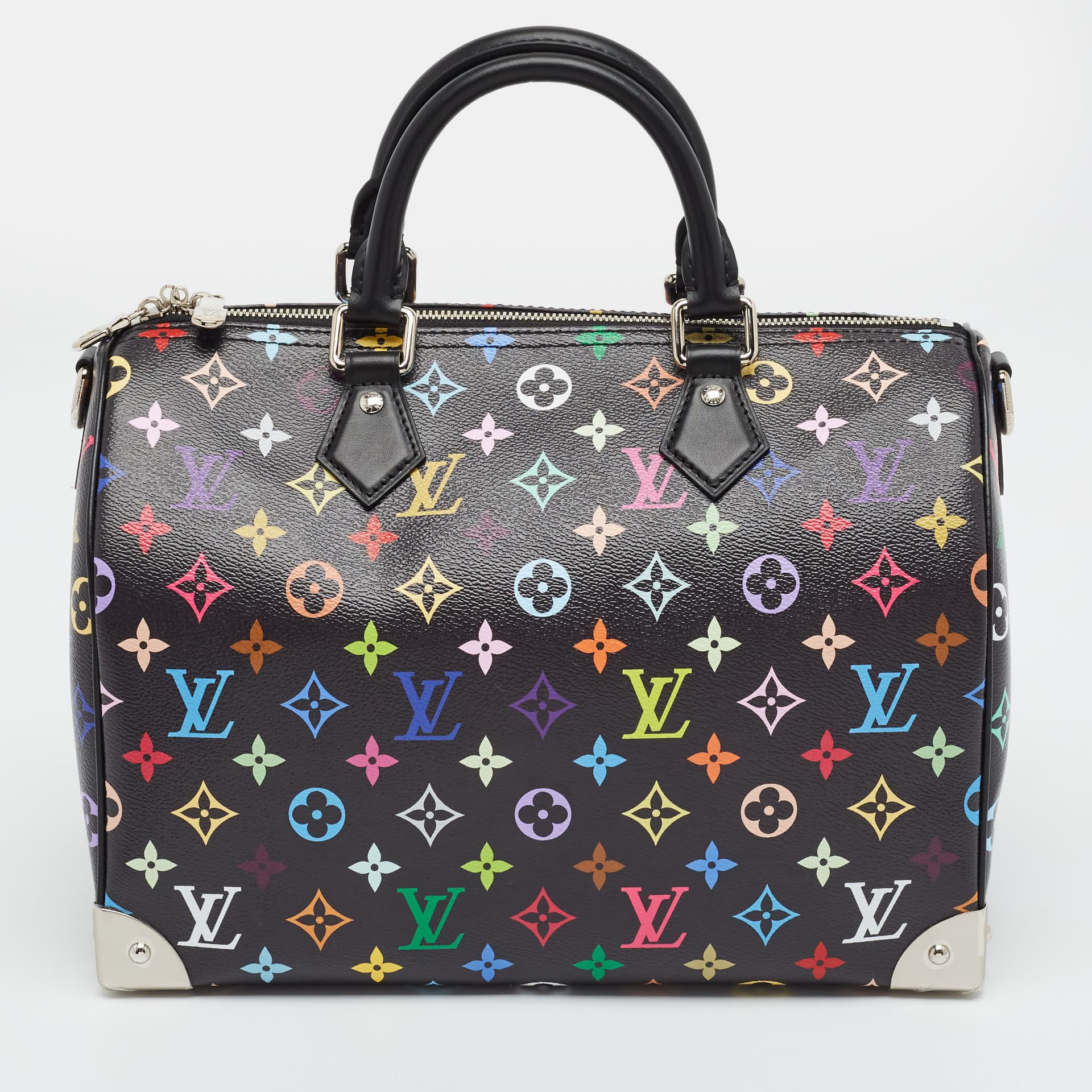 Louis Vuitton x Takashi Murakami Speedy Soft 30 Multicolore Monogram Canvas Satchel