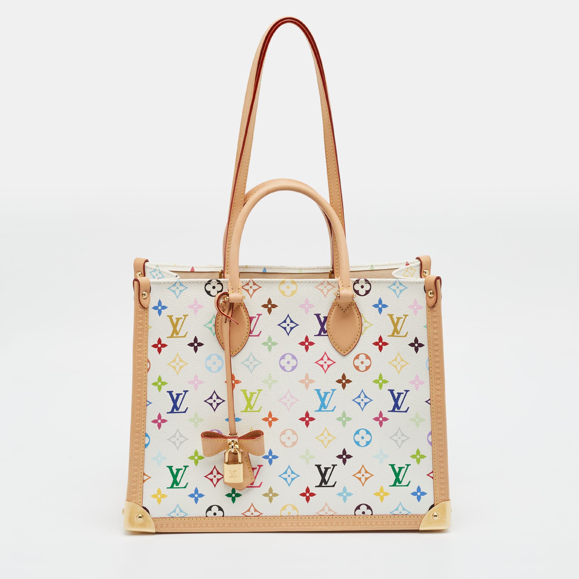 Louis Vuitton x Takashi Murakami Onthego MM Multicolore Monogram Canvas Tote