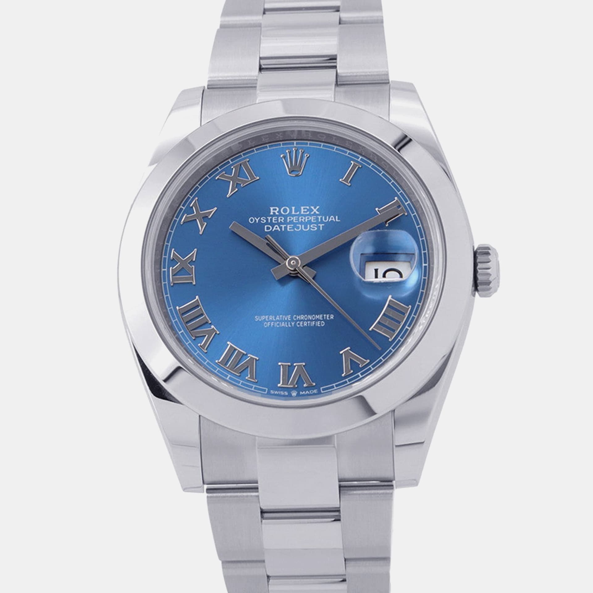 Rolex Datejust 126300 Blue Stainless Steel Automatic Men's Wristwatch 41mm